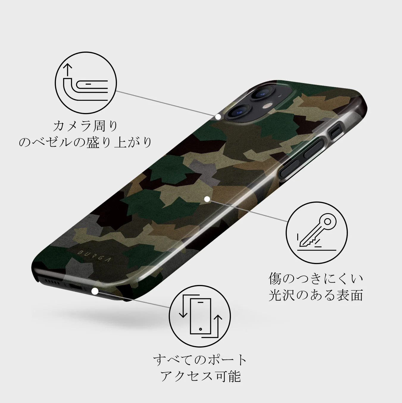Tropical Green Camo - iPhone 12 Mini ケース
