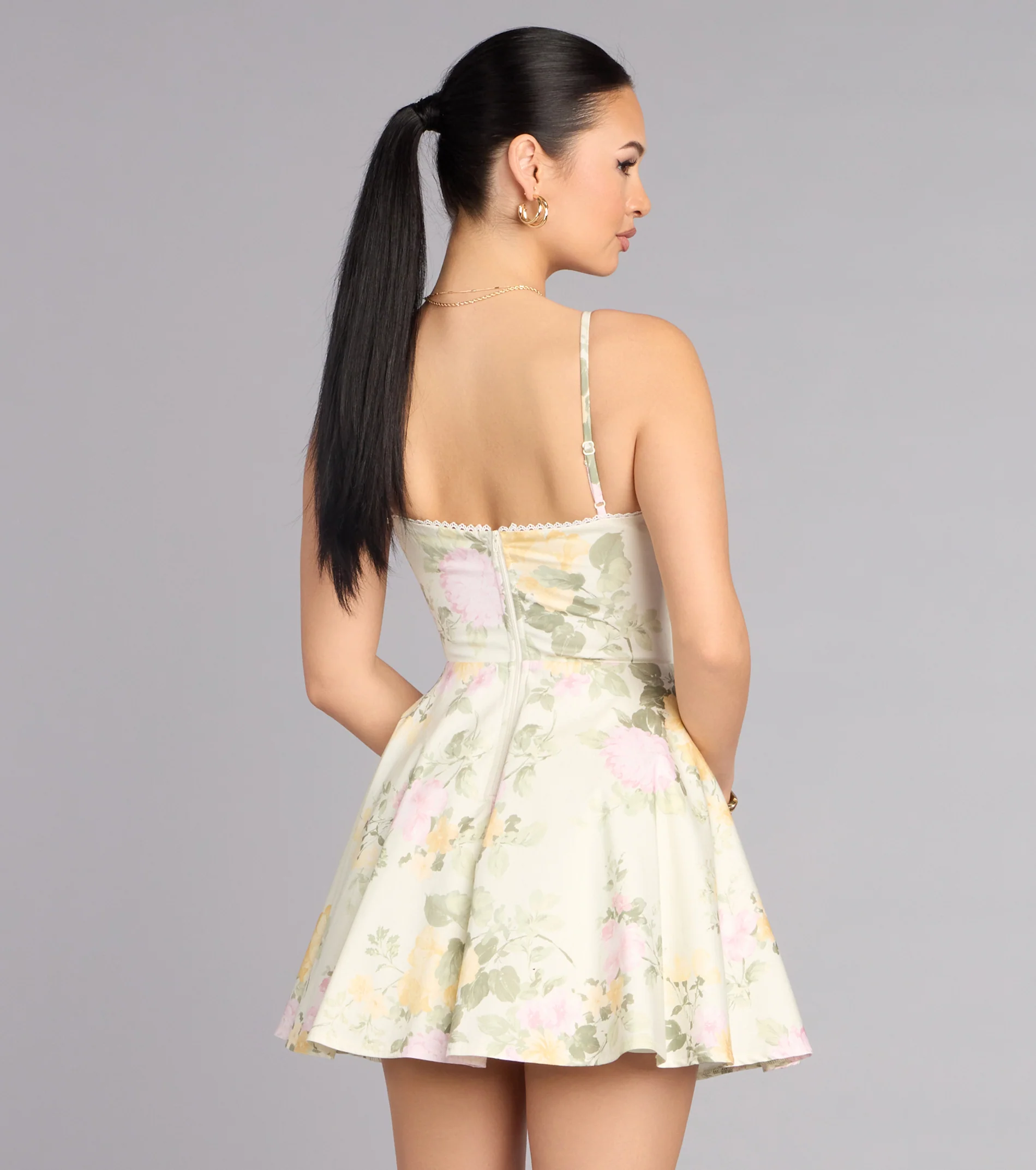 Spring Fling Floral Skater Dress