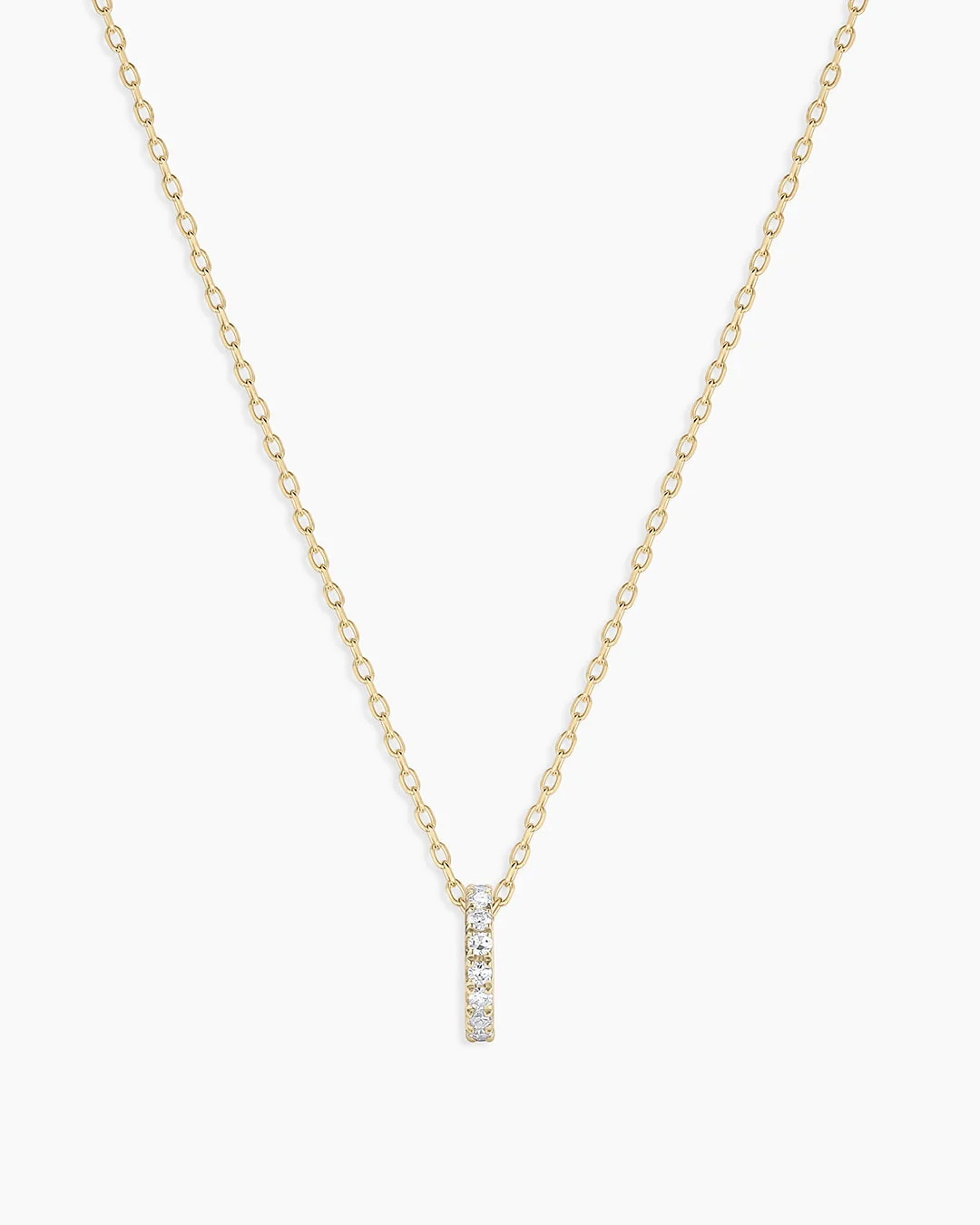 14K Diamond Pav�� Halo Charm Necklace