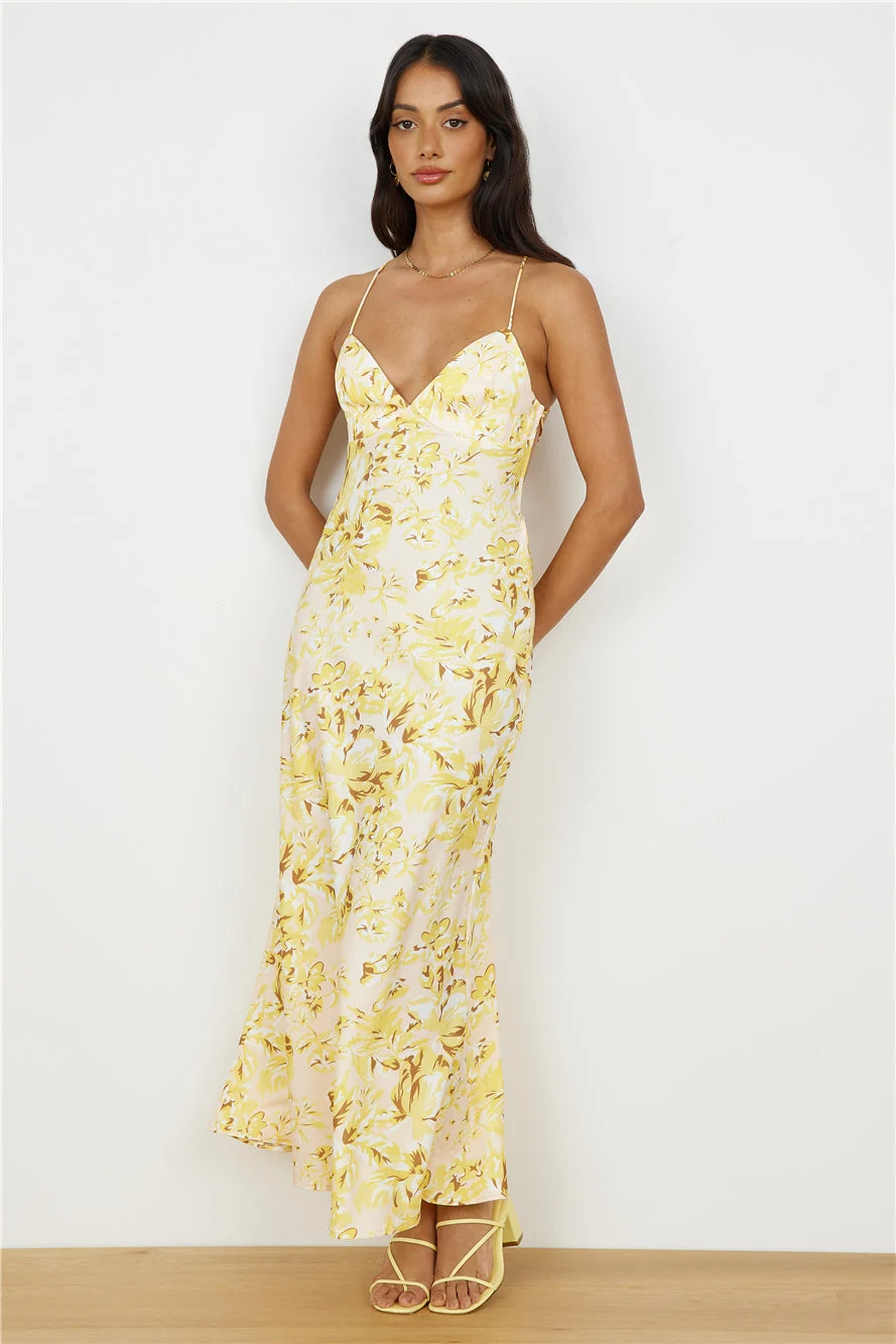 For The Taking Maxi Dress Yellow