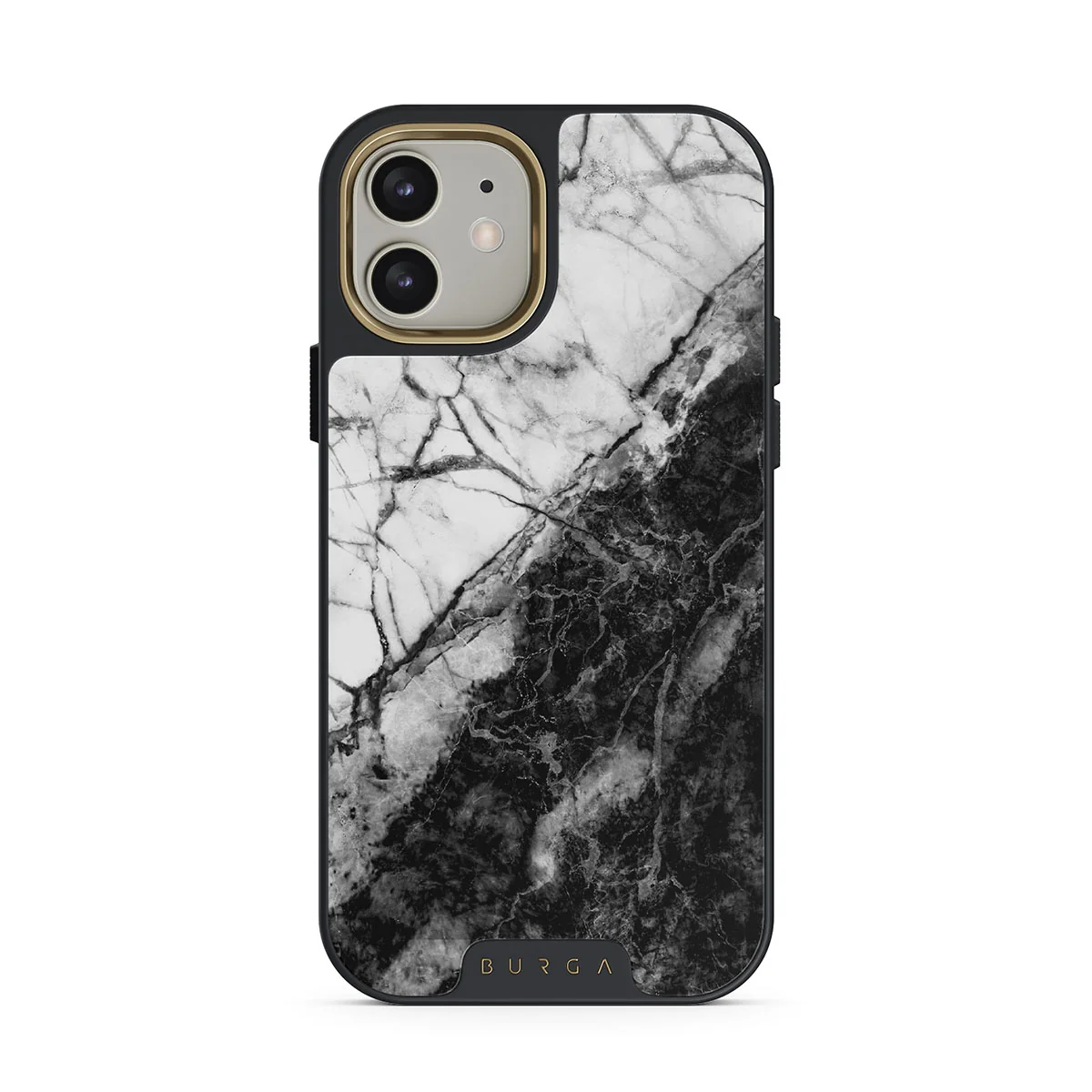 Fatal Contradiction - Black & White Marble iPhone 12 ケース