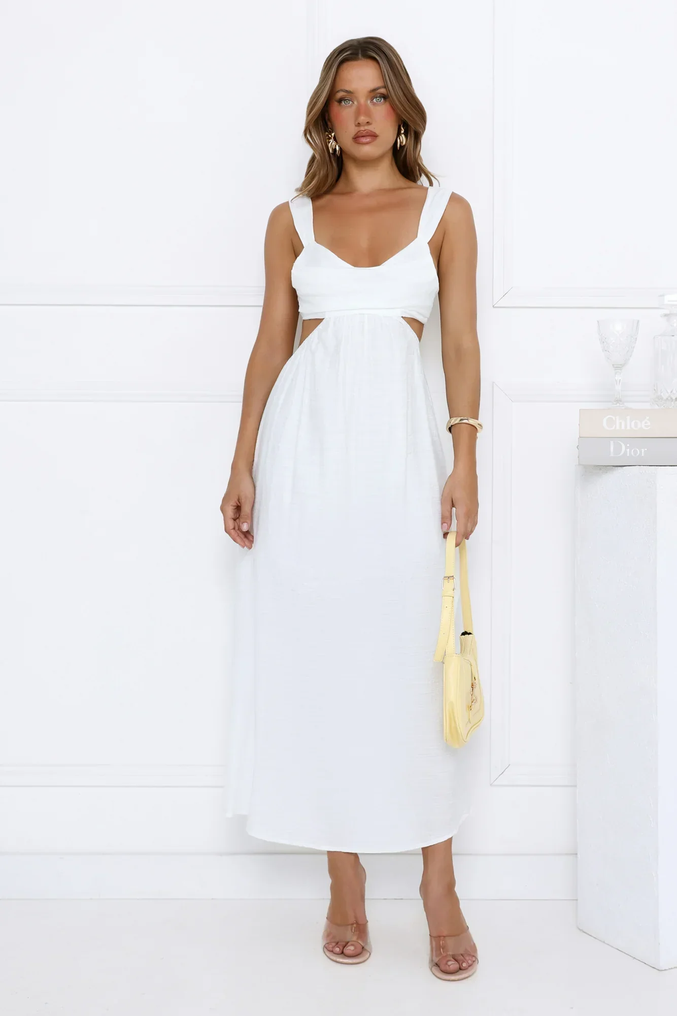 Starlight Shining Maxi Dress White