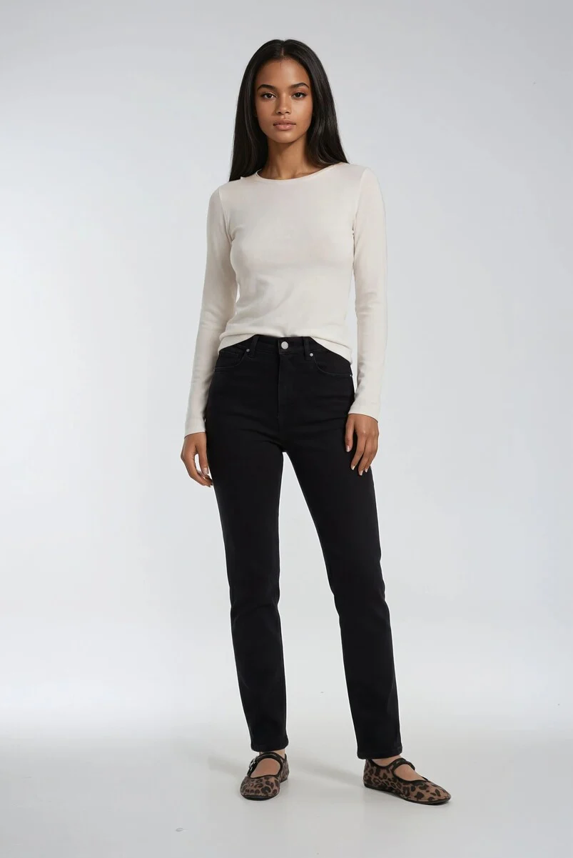 Boat Neck Long-Sleeve Top