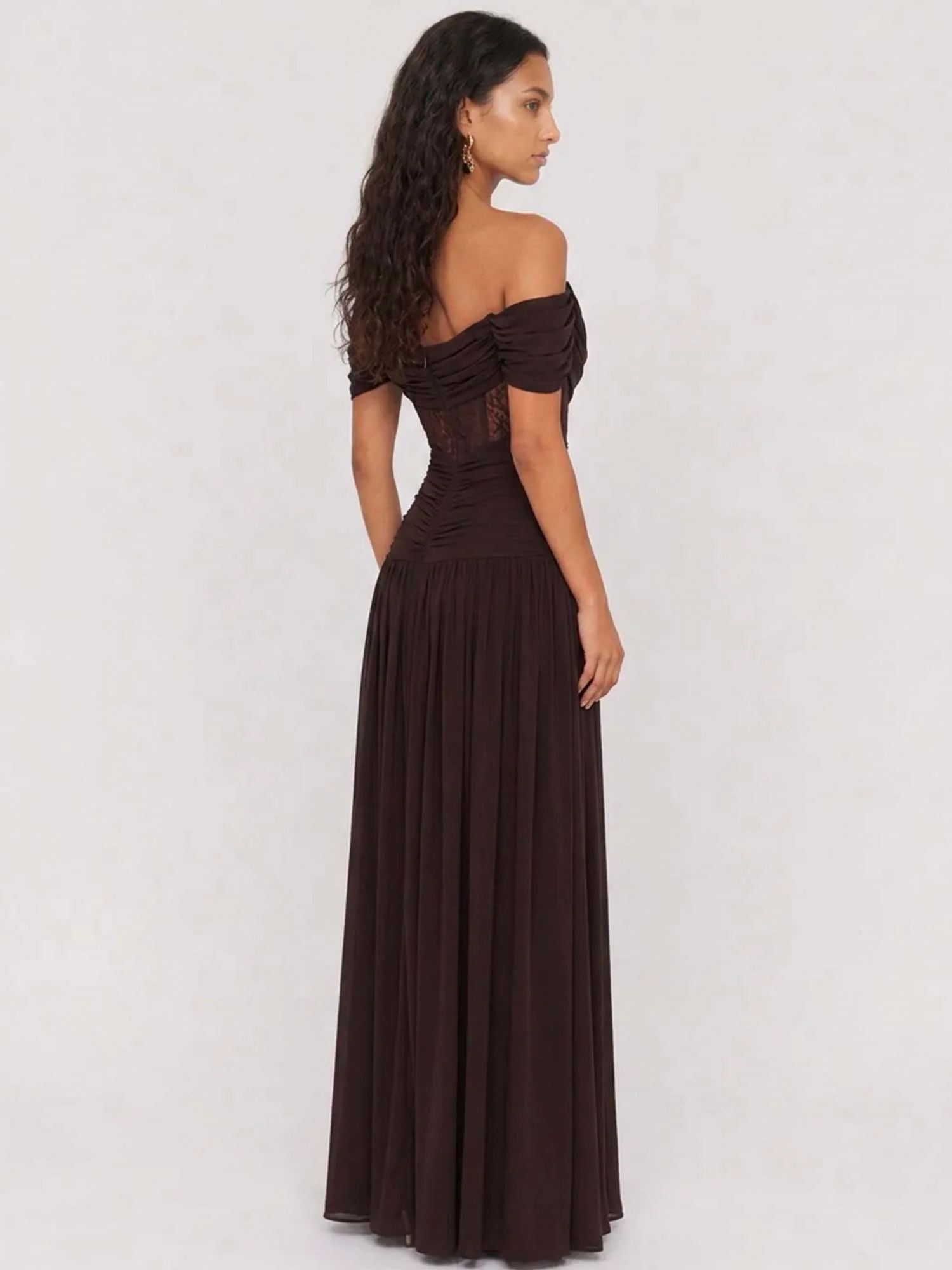 Soft Shadow Flow Maxi Dress