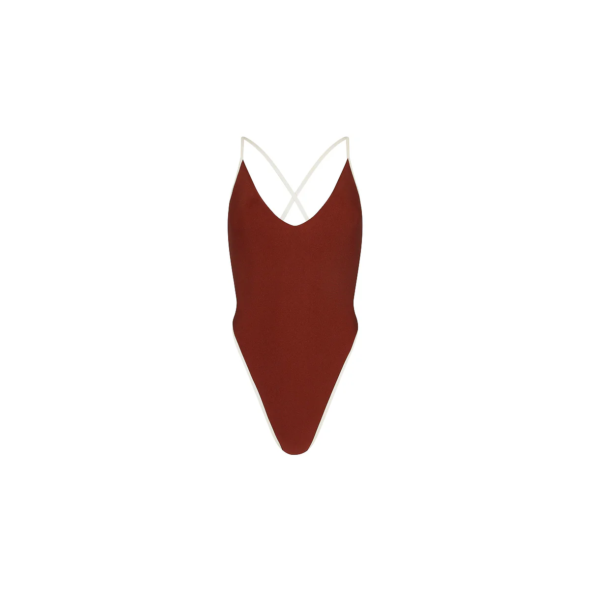 Plunge Cross Back One Piece - Cinnamon Sugar