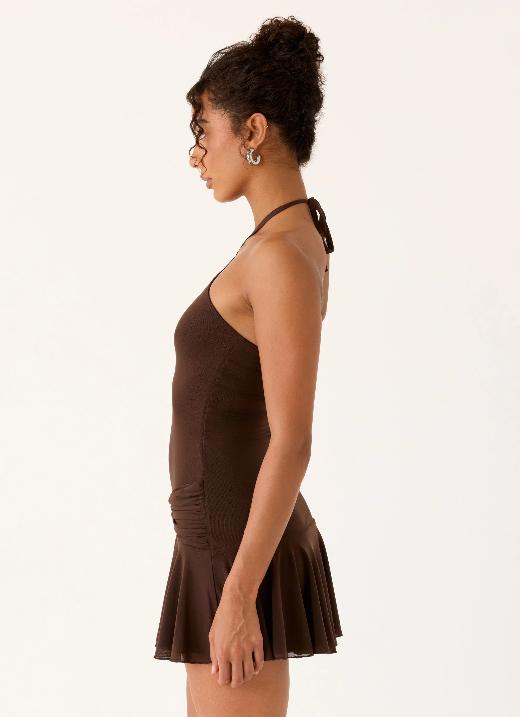 Elektra Mini Dress - Chocolate