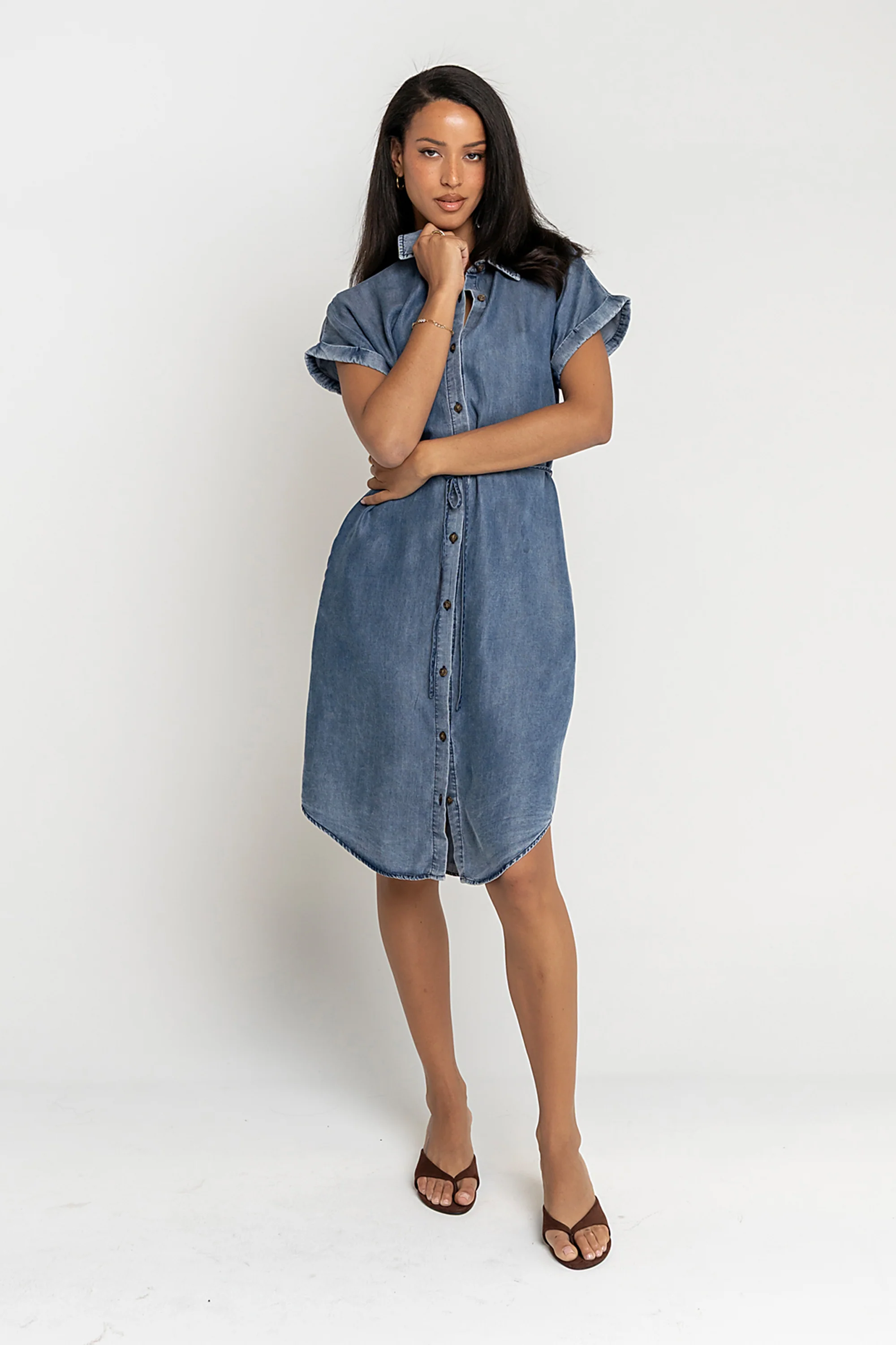Sherry Denim Midi Dress - FINAL SALE