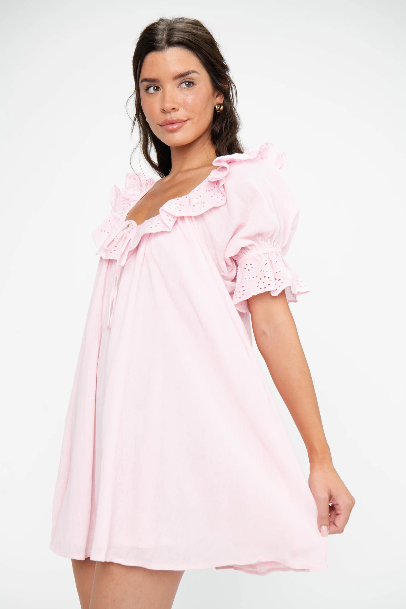 Toulouse Dress ~ Pink Eyelet