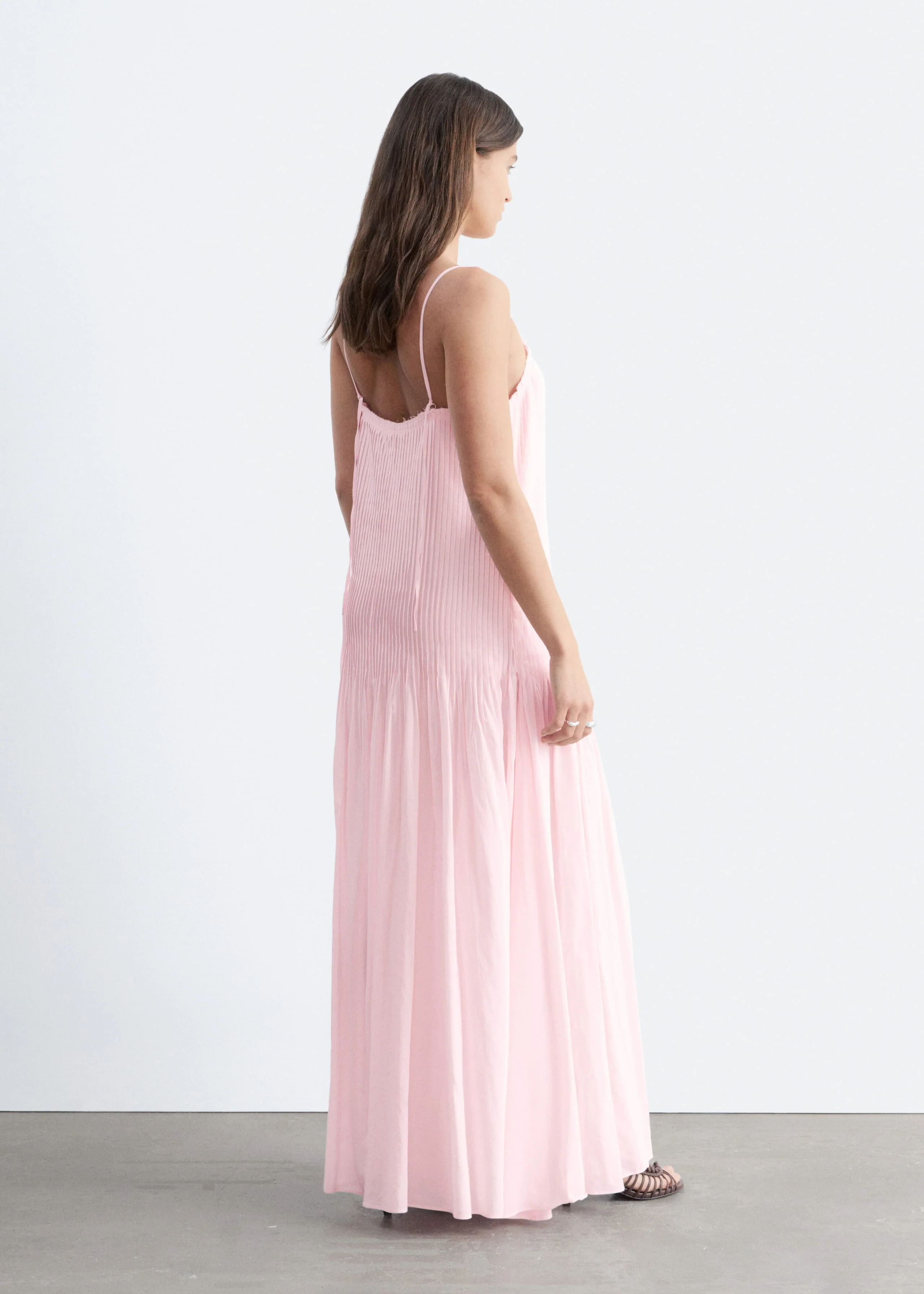 Pleated Bodice Maxi Dress
