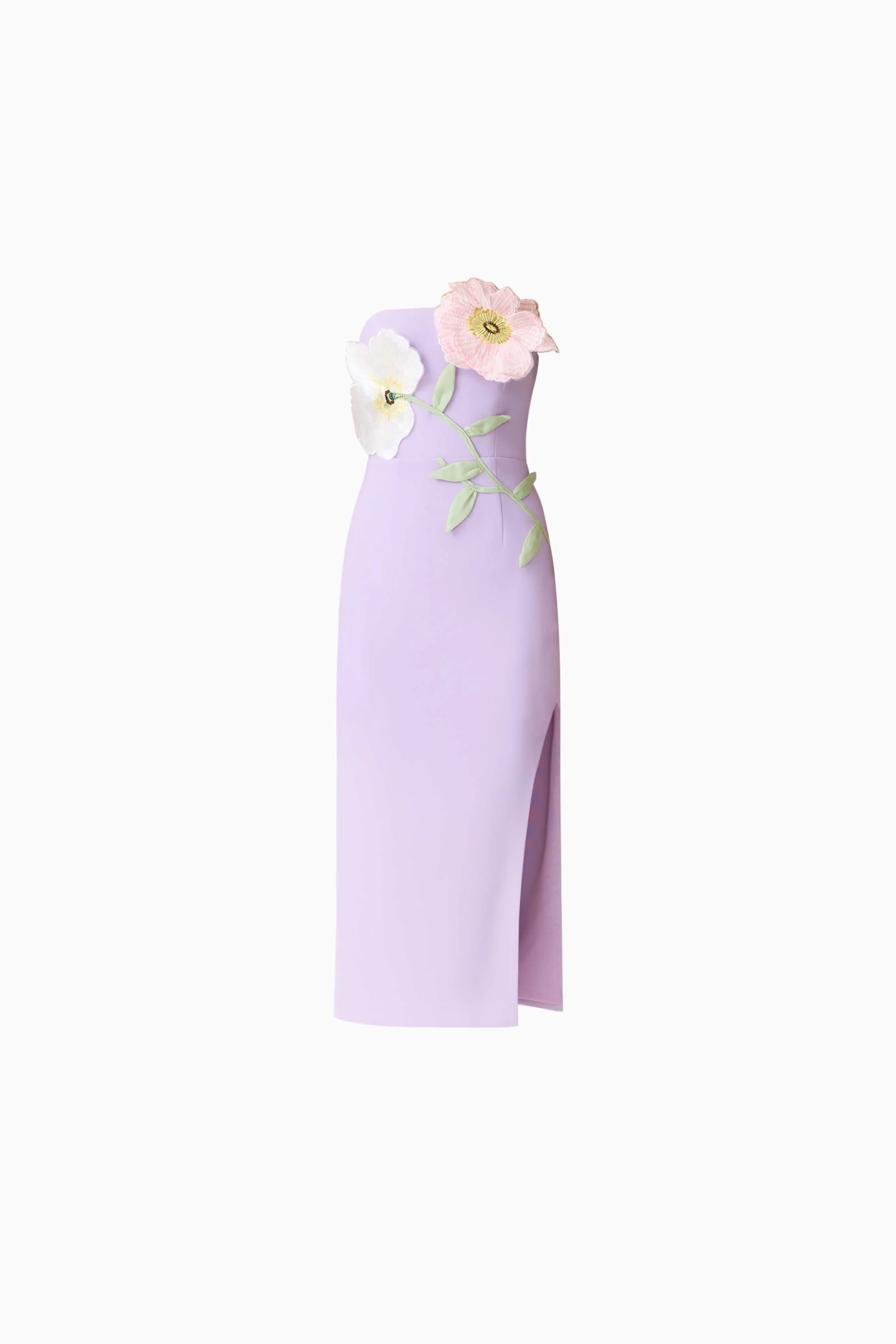 Hope Strapless Midi Dress in Purple