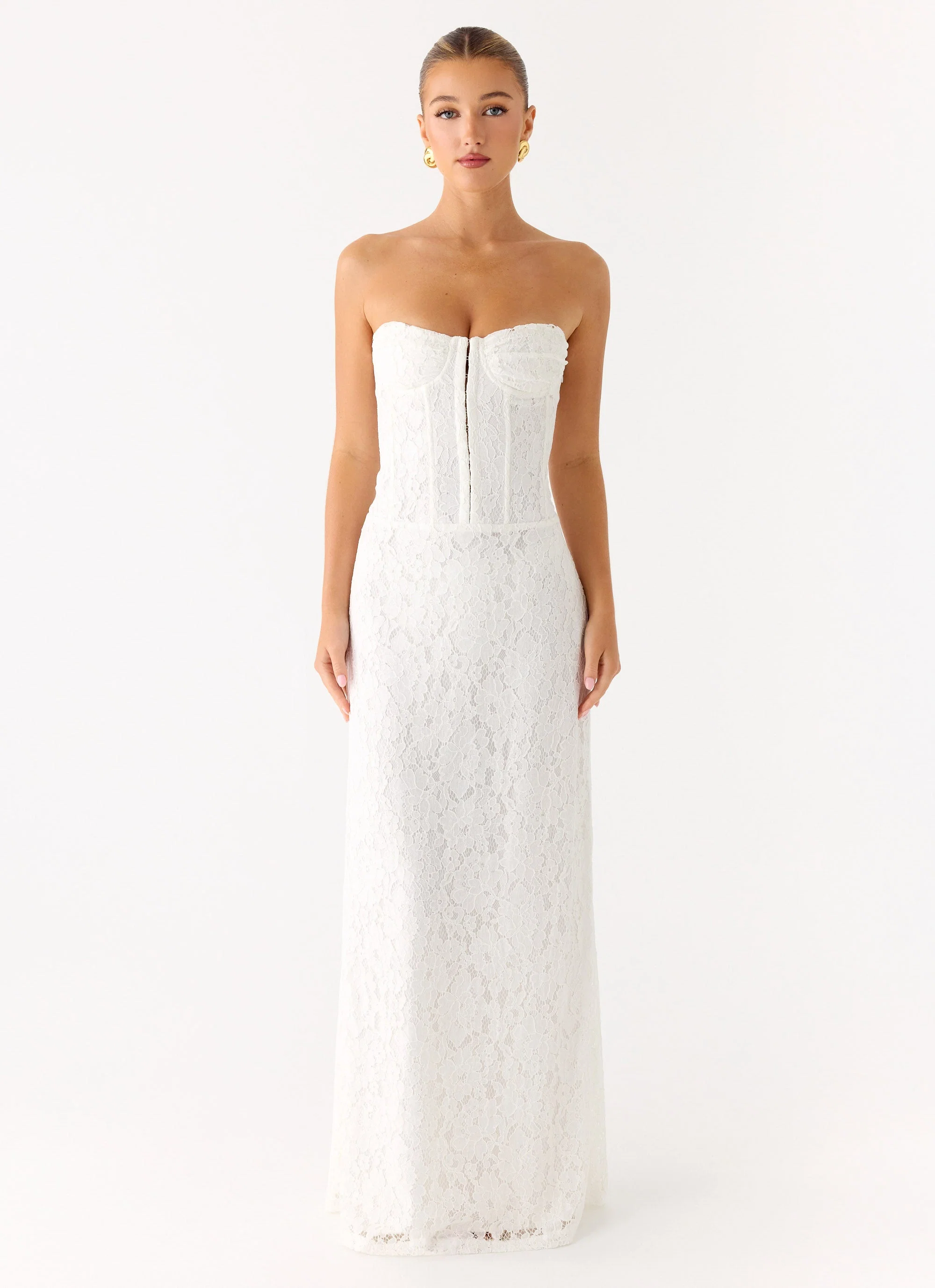 Already Know Lace Maxi Dress - White