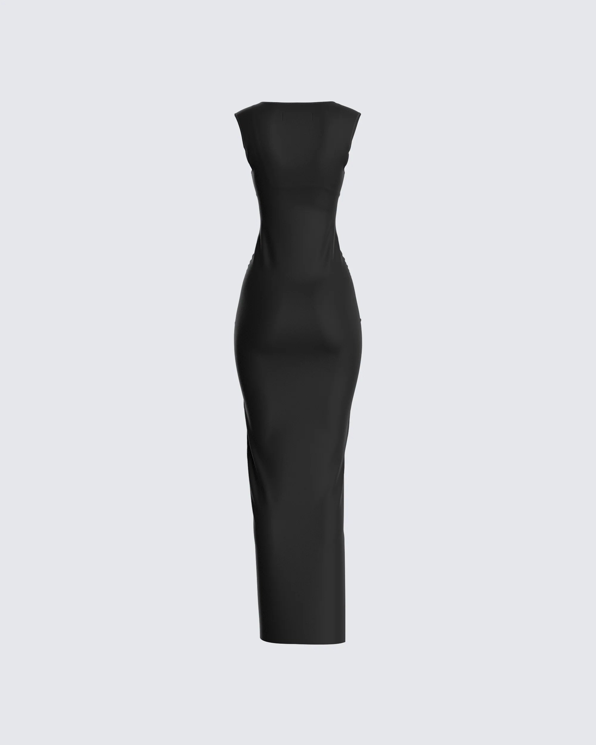 Jett Black Knit Cut Out Maxi Dress