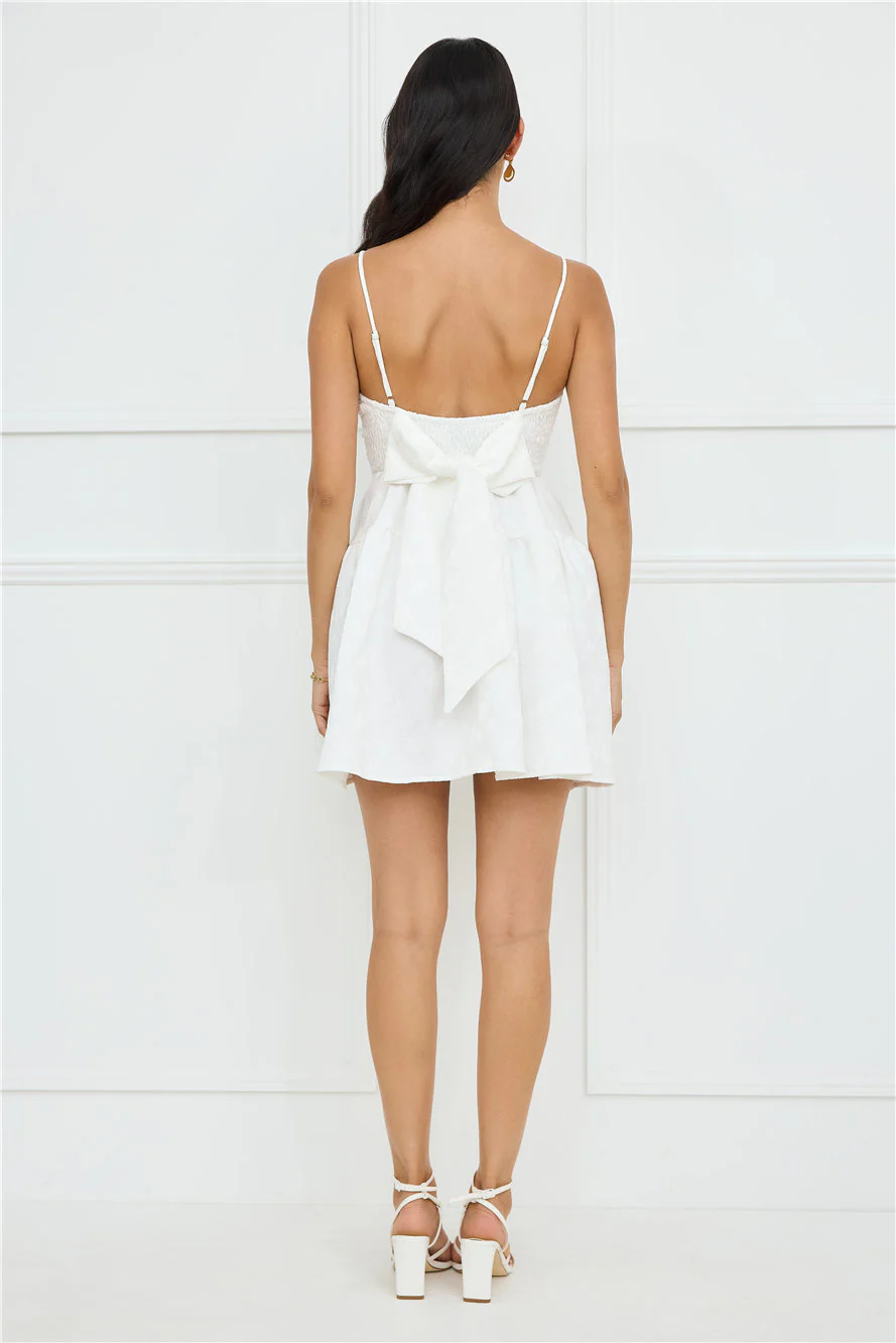 Softly Stunning Mini Dress White - luluinthesky