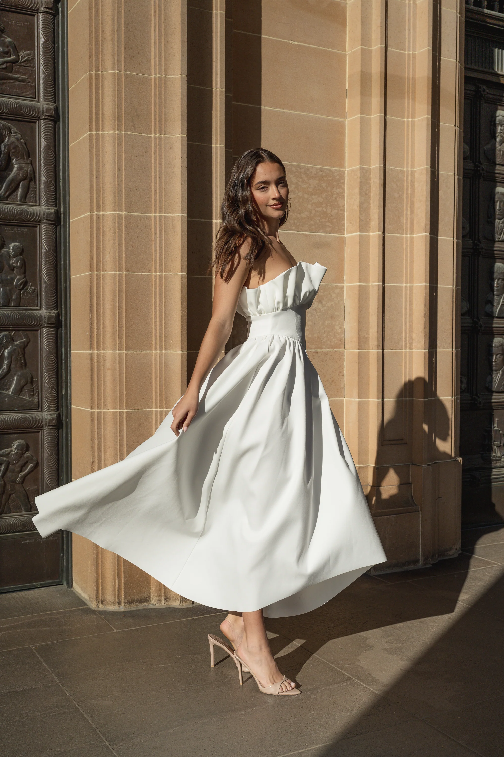 Laurel Sleeveless Maxi Dress In White