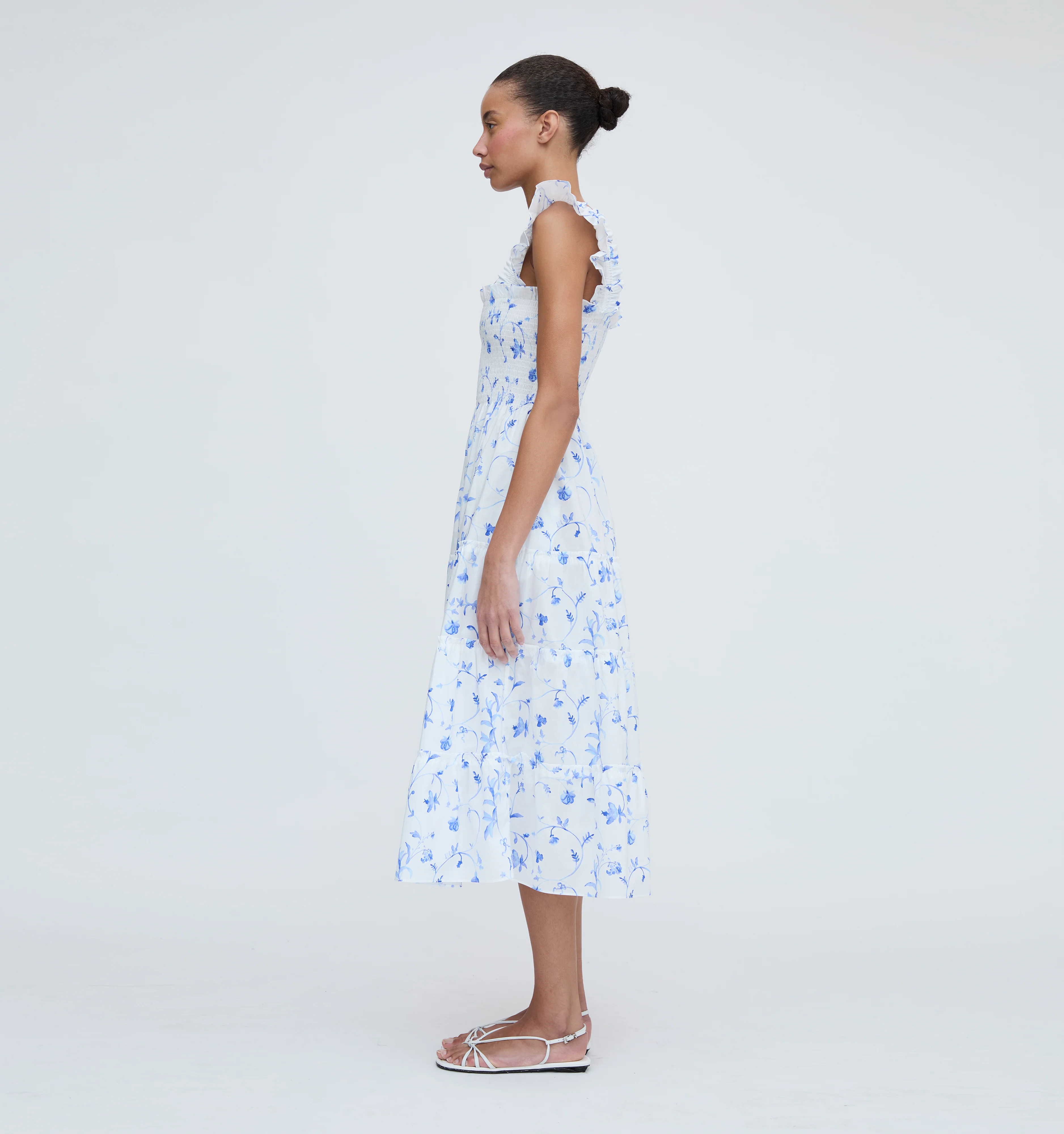 The Ellie Nap Dress - Blue Botanical