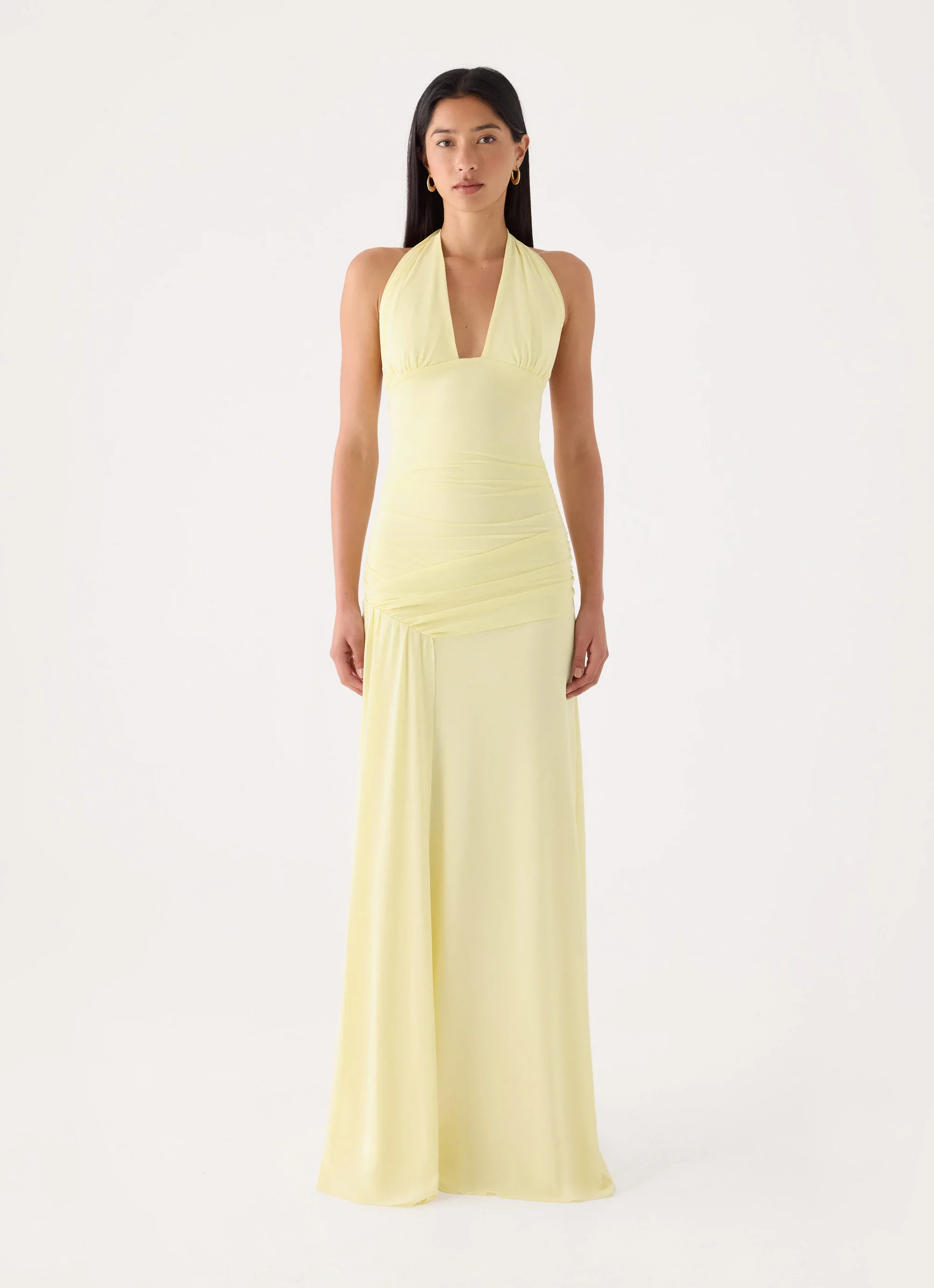 Dinah Halter Maxi Dress - Yellow