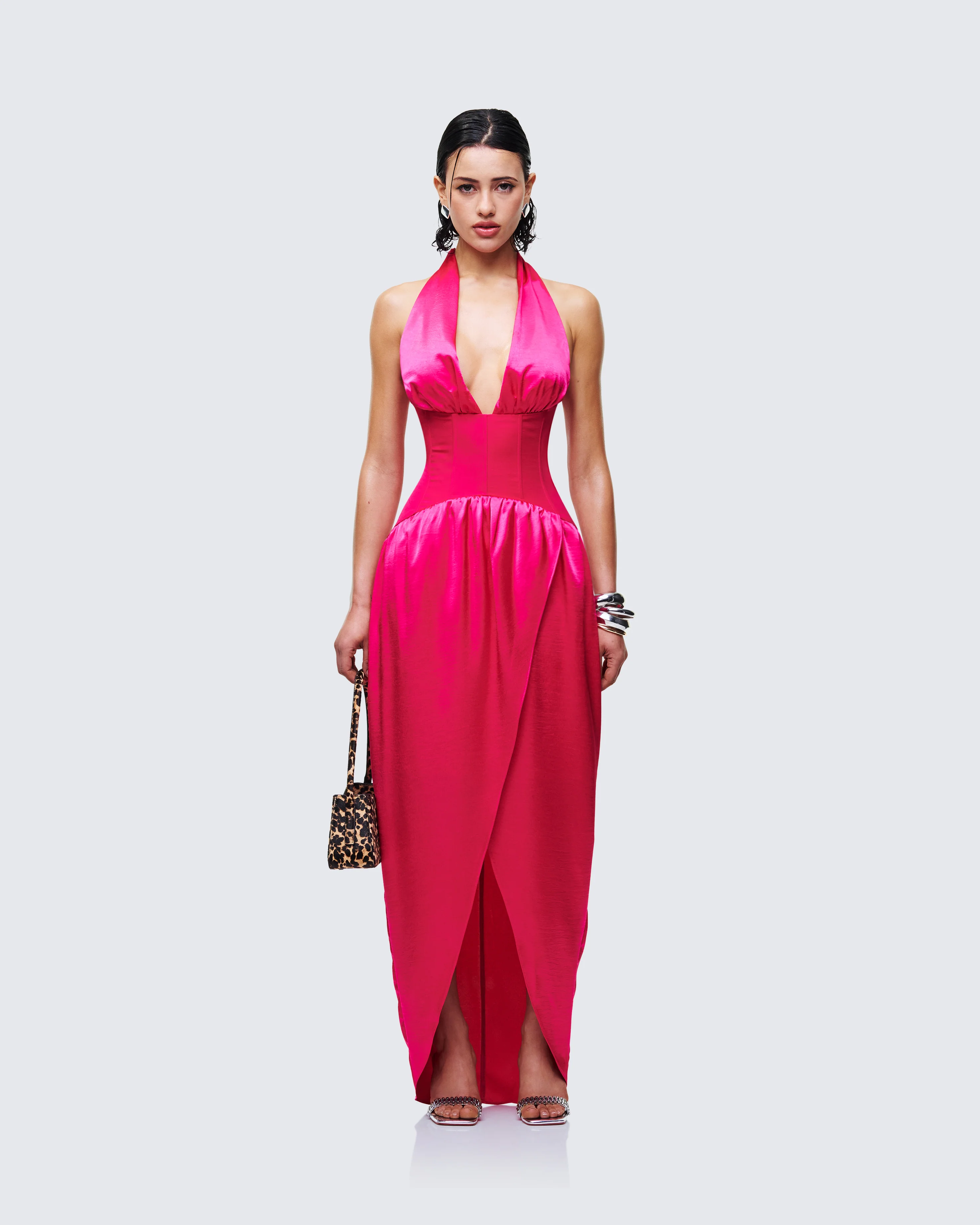 Arabella Corset Wrap Maxi Dress