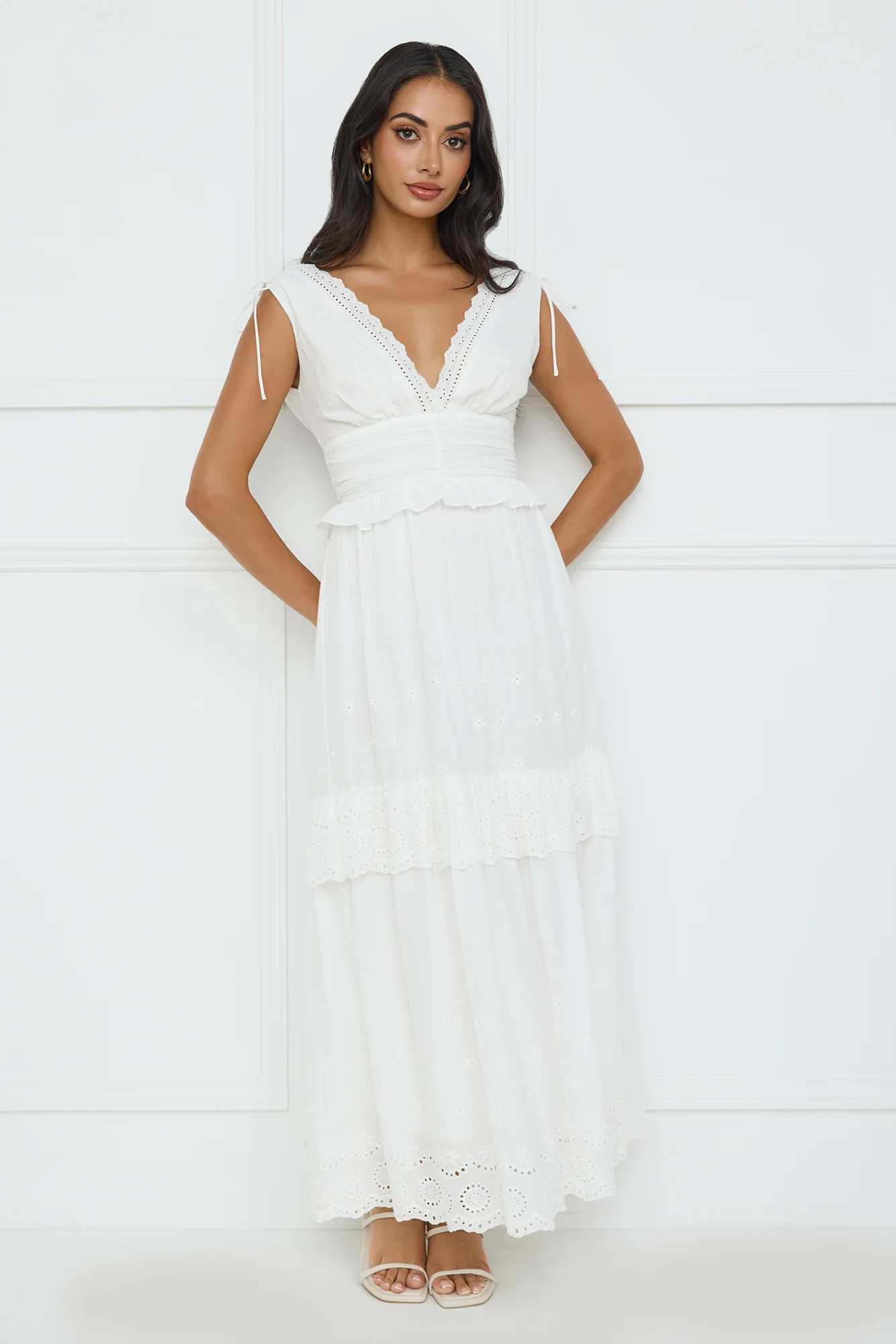 Desert Oasis Maxi Dress White - luluinthesky