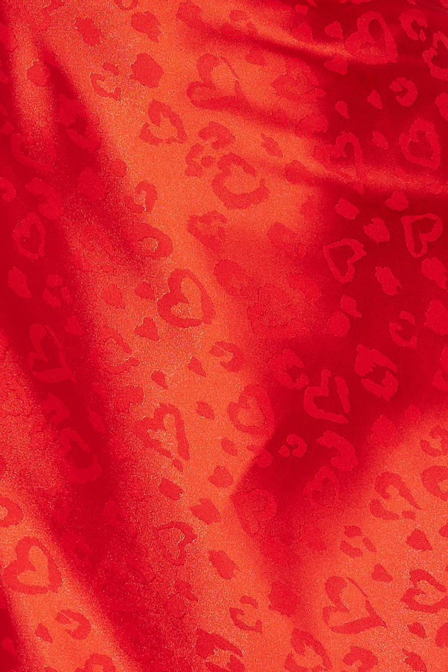 Wild Fun Satin Mini Dress Red