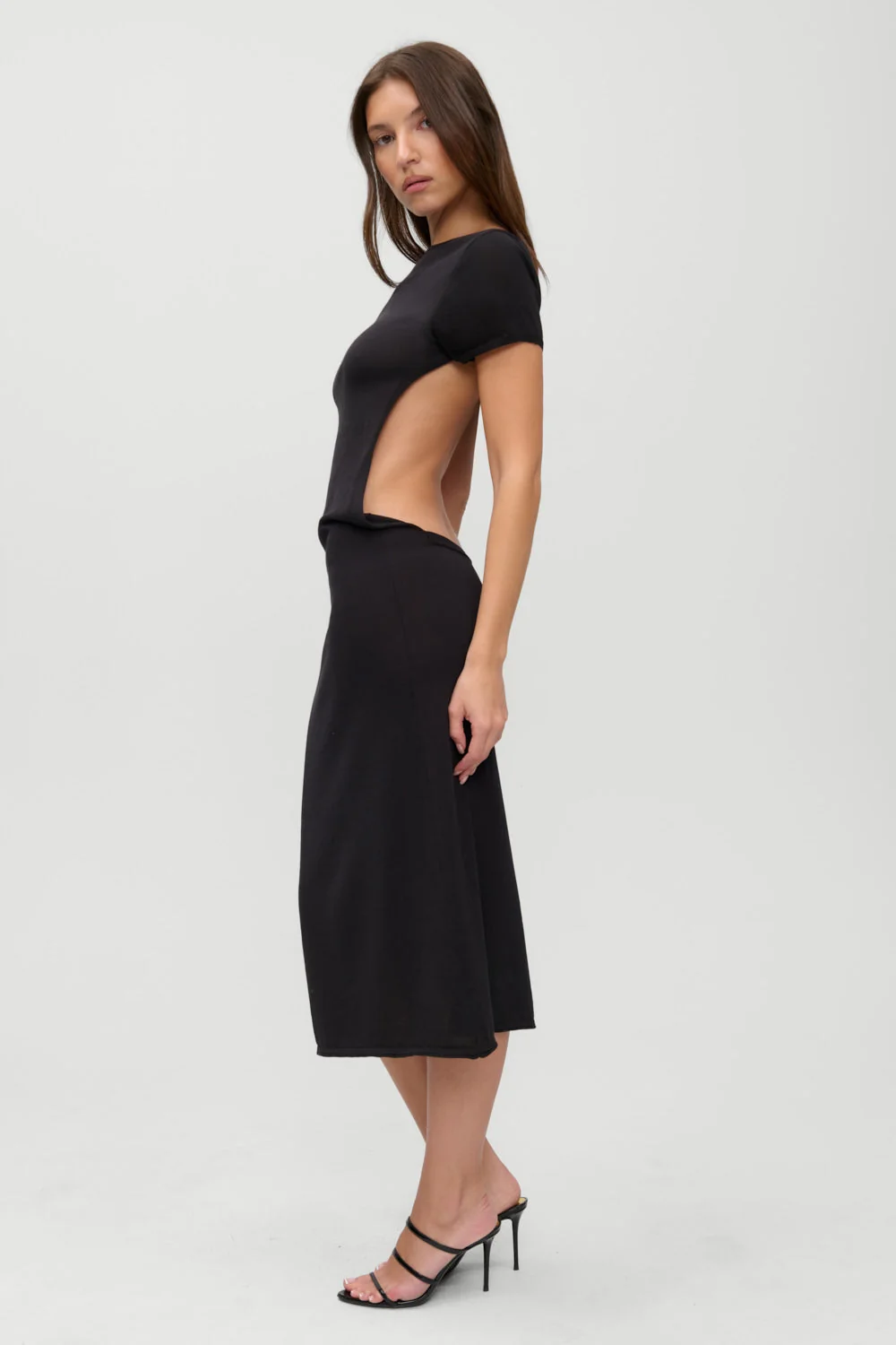 x JENNIE Rosalie Knit Midi Dress - Black