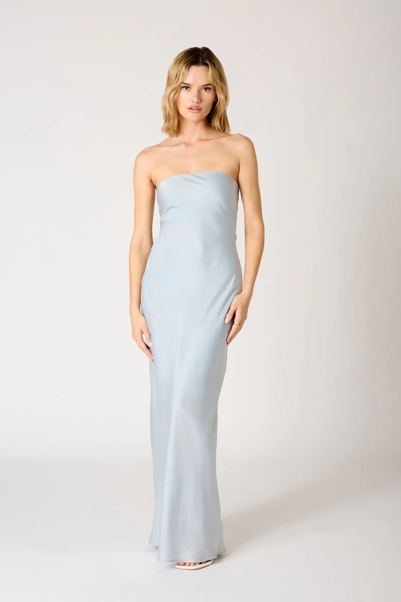 Strapless Cowl Gown