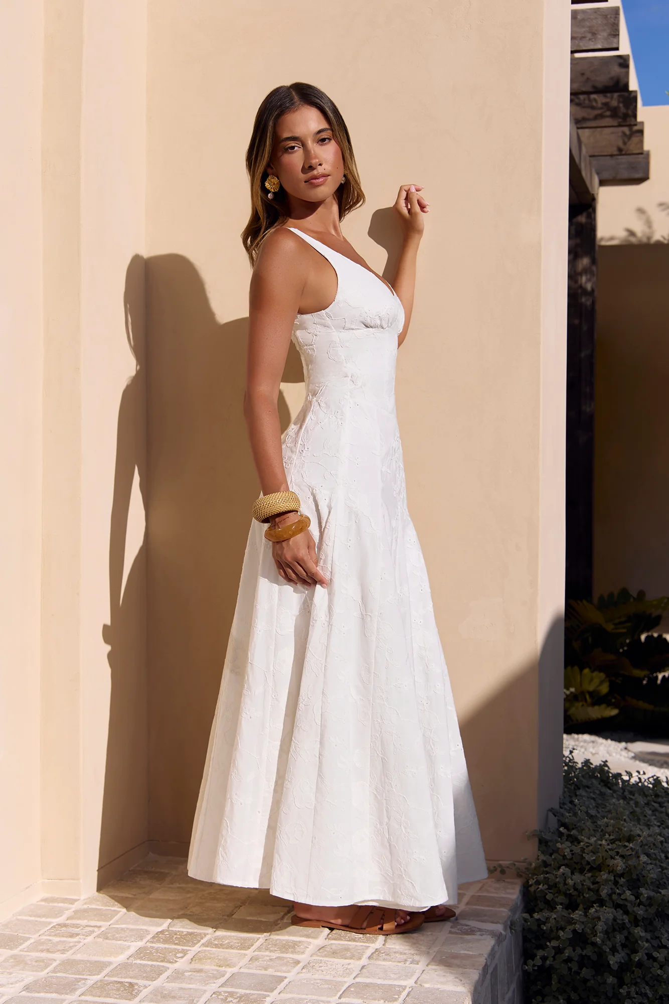 Sunbeam Social Maxi Dress White - luluinthesky