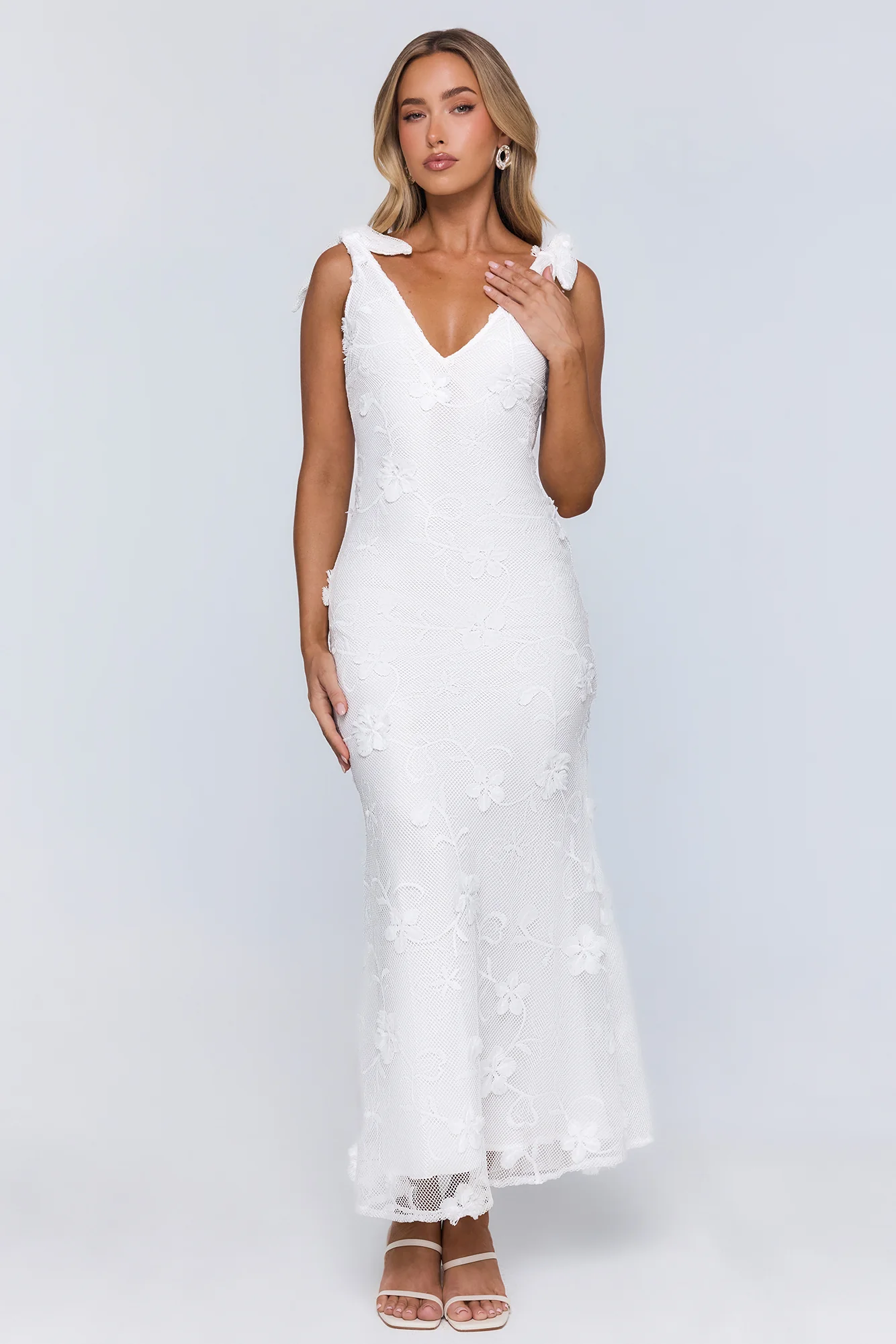 Poolside Summer Maxi Dress White