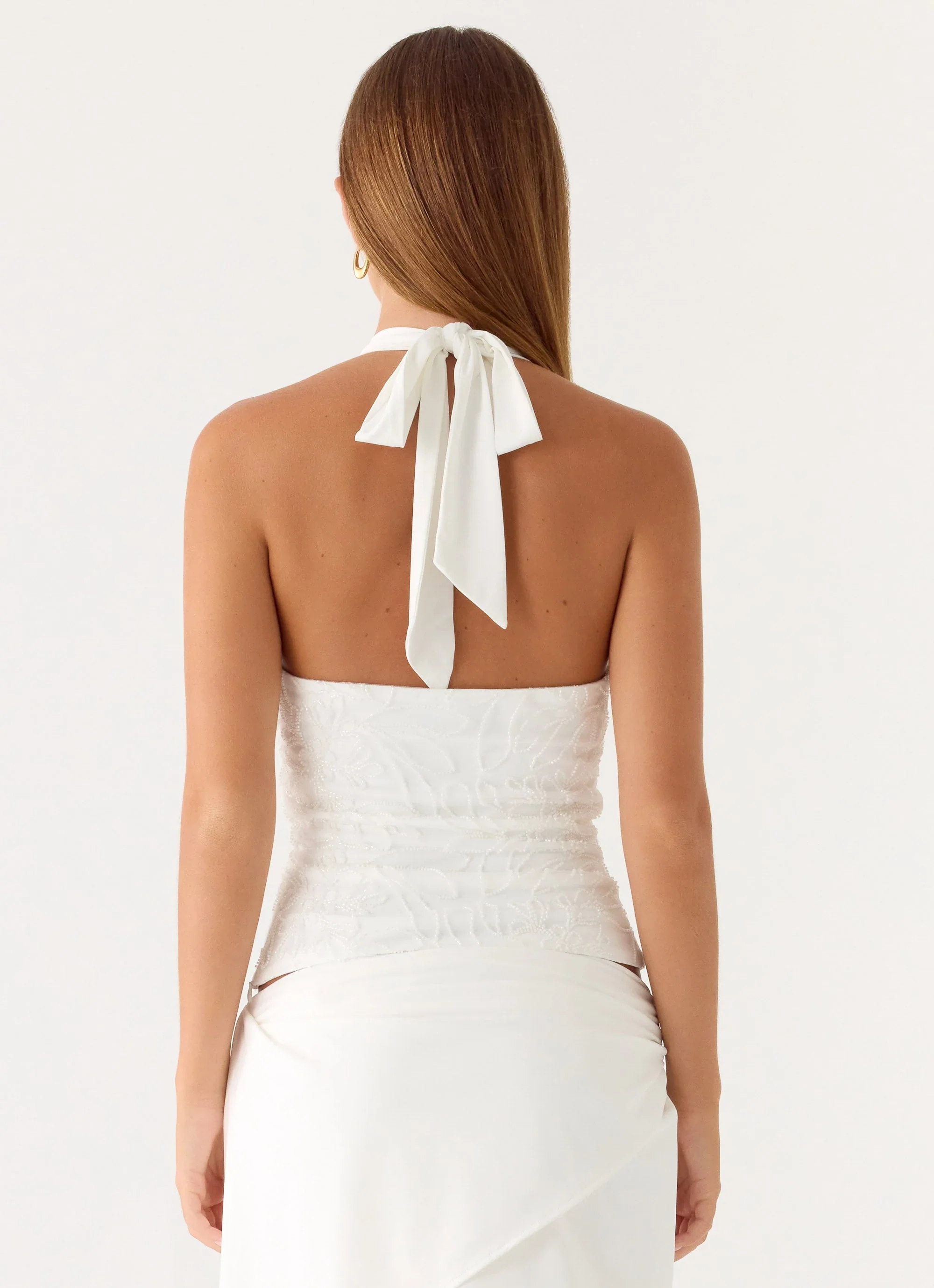 Kyre Beaded Top - White