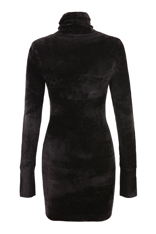 Charcoal Chenille Mini Dress