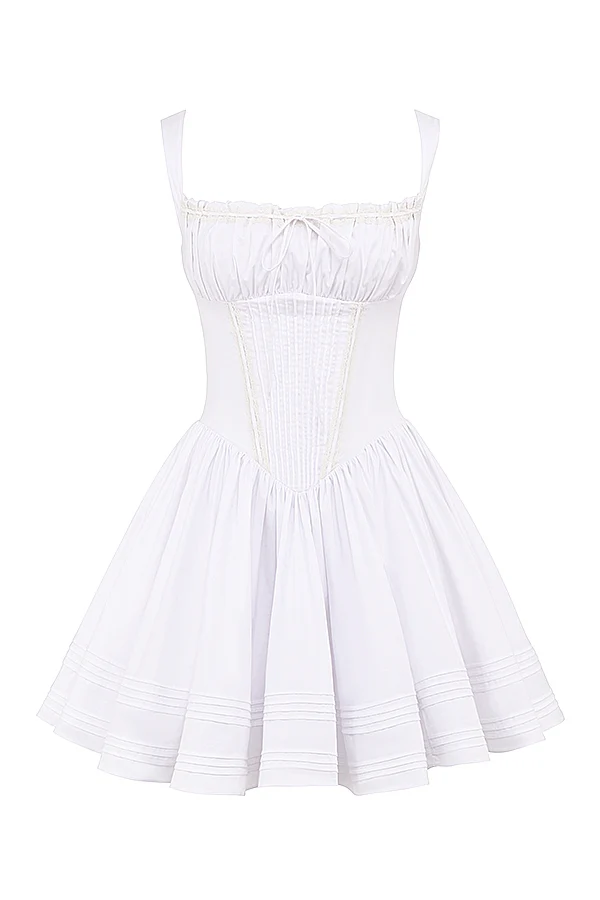 white cotton mini dress - luluinthesky
