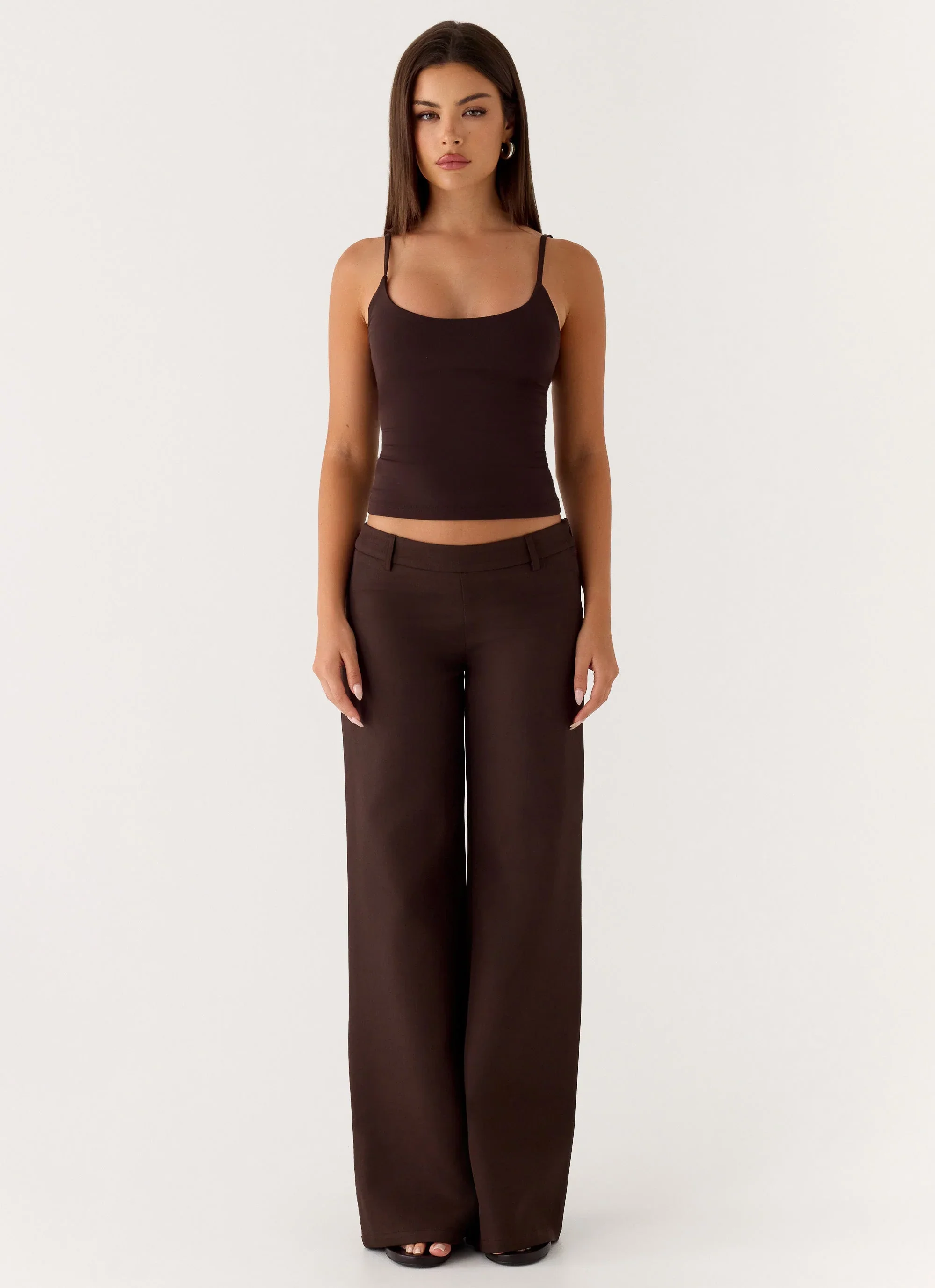 Hot as Ice Low Rise Pants - Chocolate