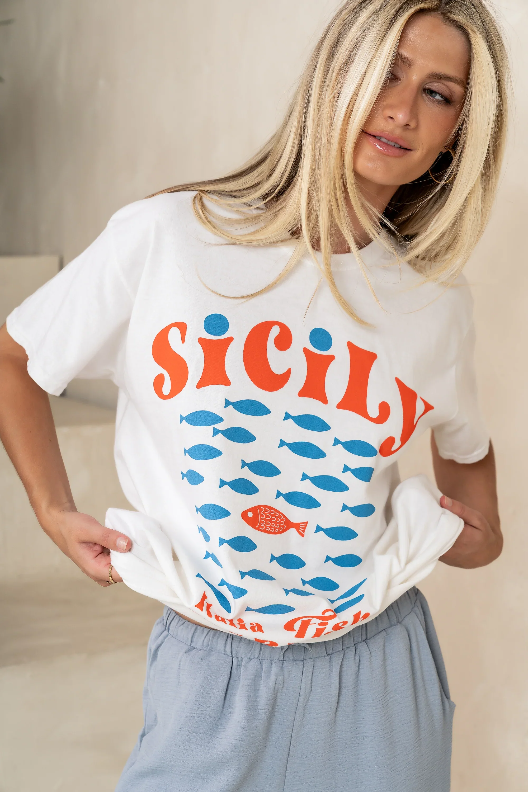 Sicily Oversized Graphic Tee