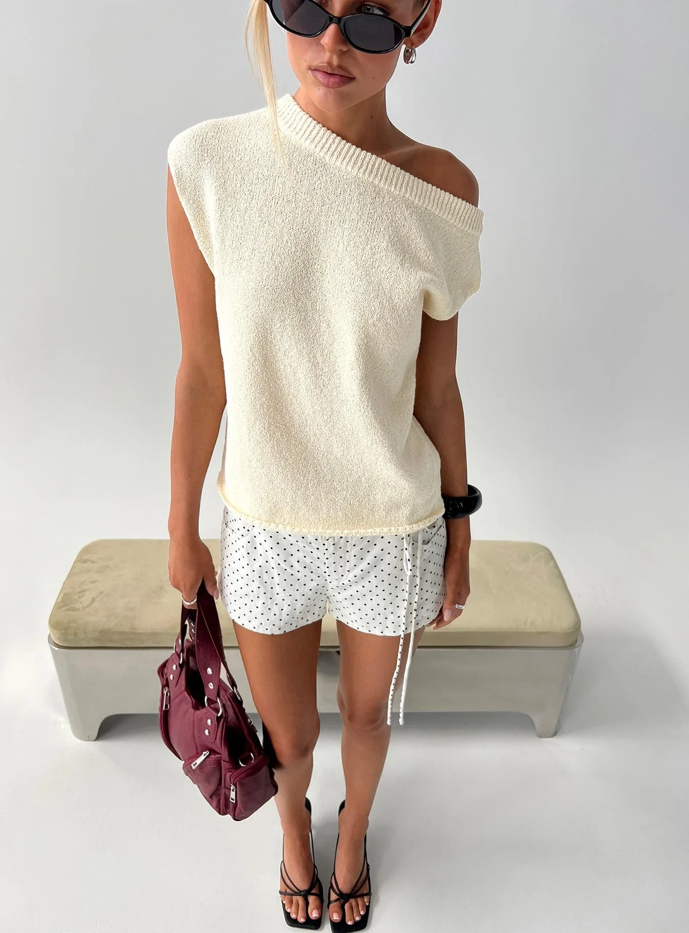 Ashfield Off Shoulder Top Lemon