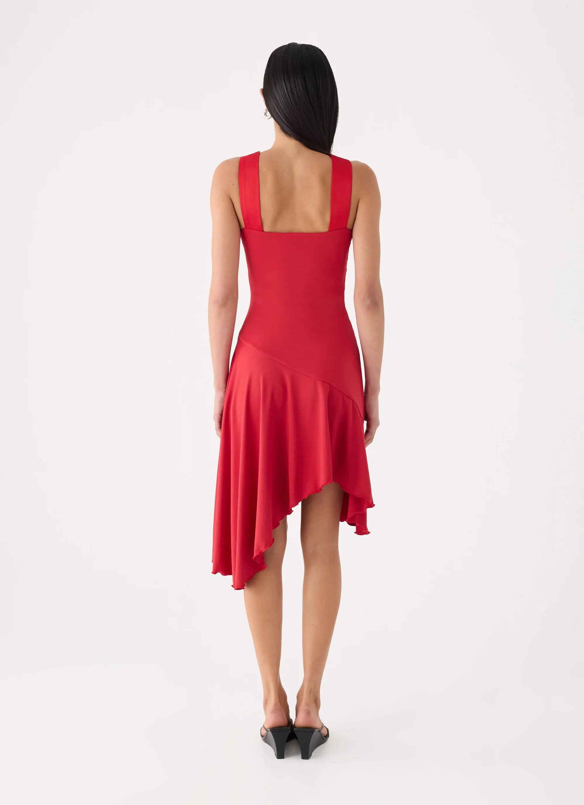 Eluna Midi Dress - Chilli Red