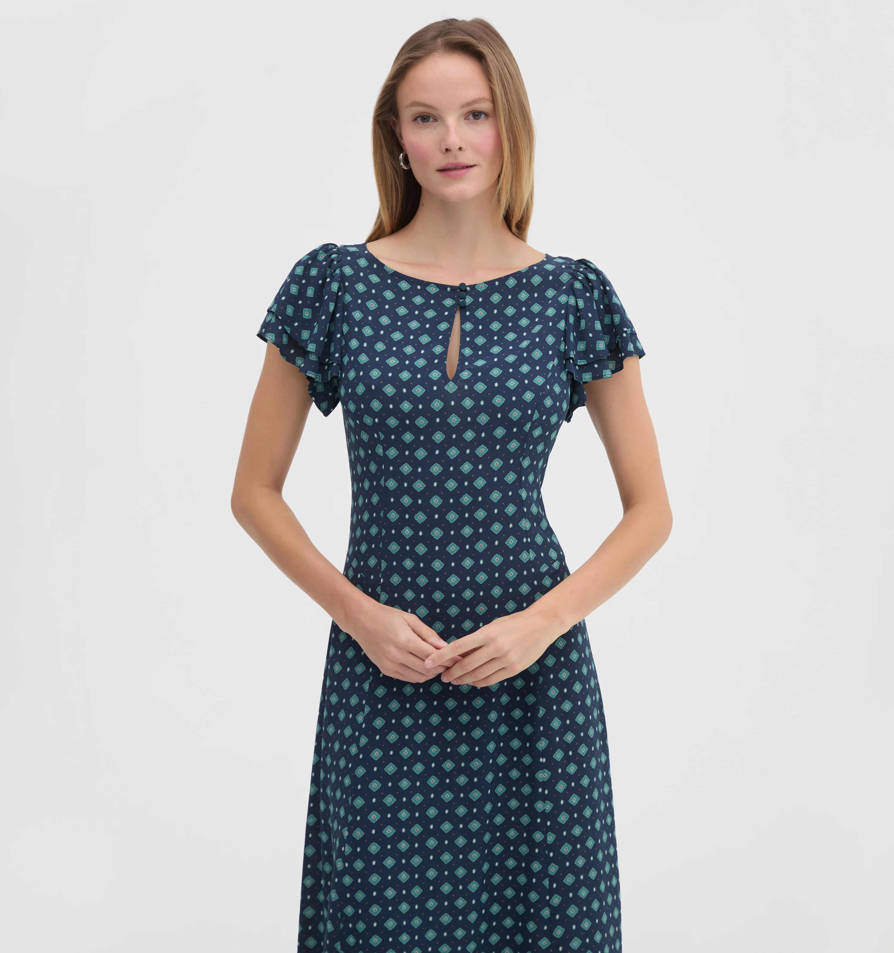 The Clare Dress - Juniper Foulard