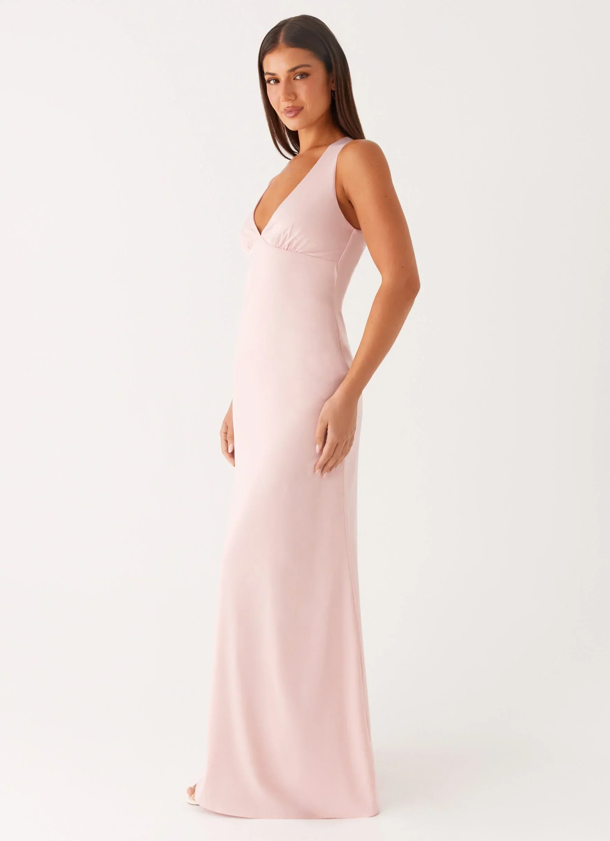 Desi Halterneck Maxi Dress - Pink