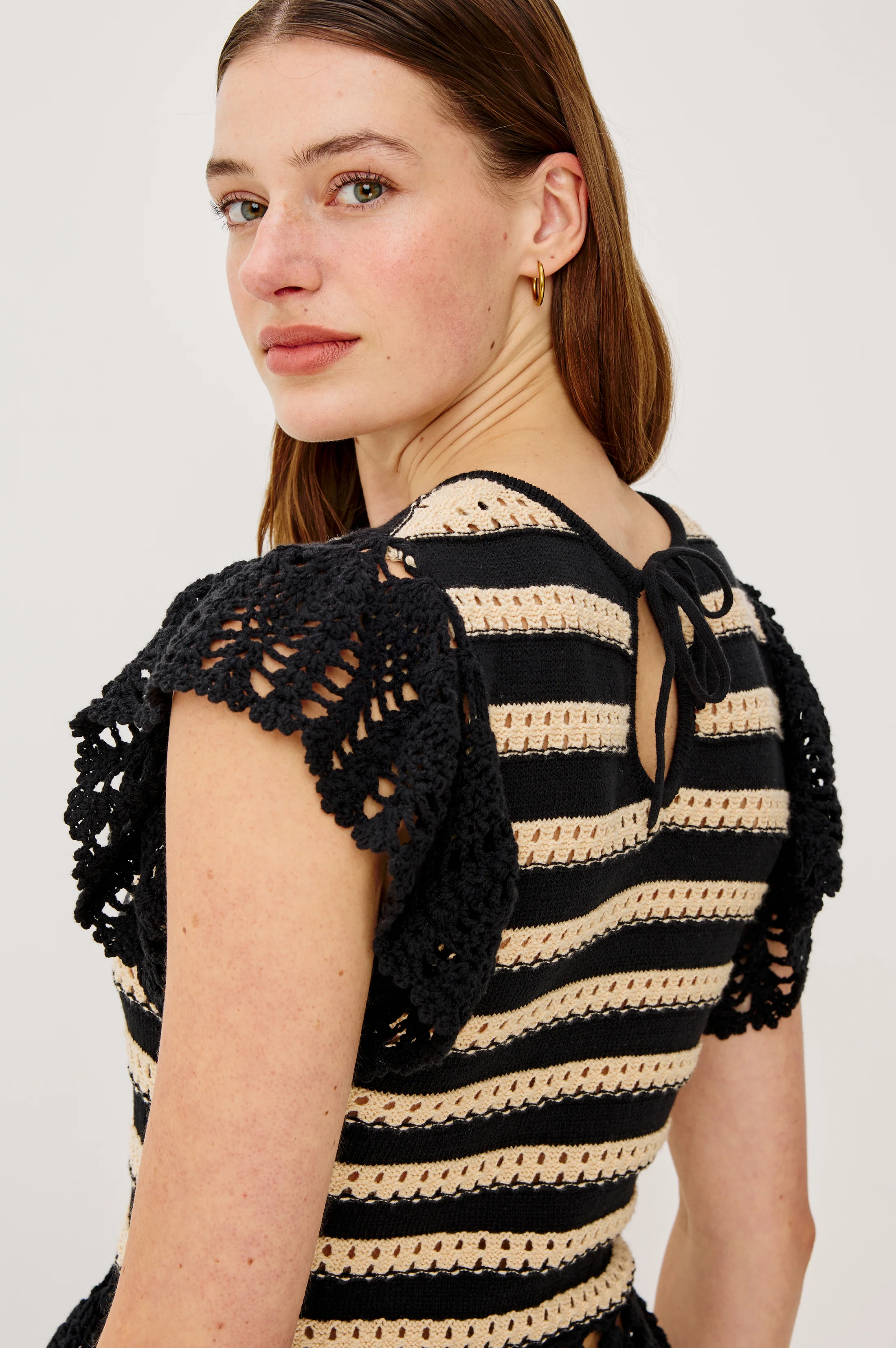 Coen Top - Black Oat Stripe