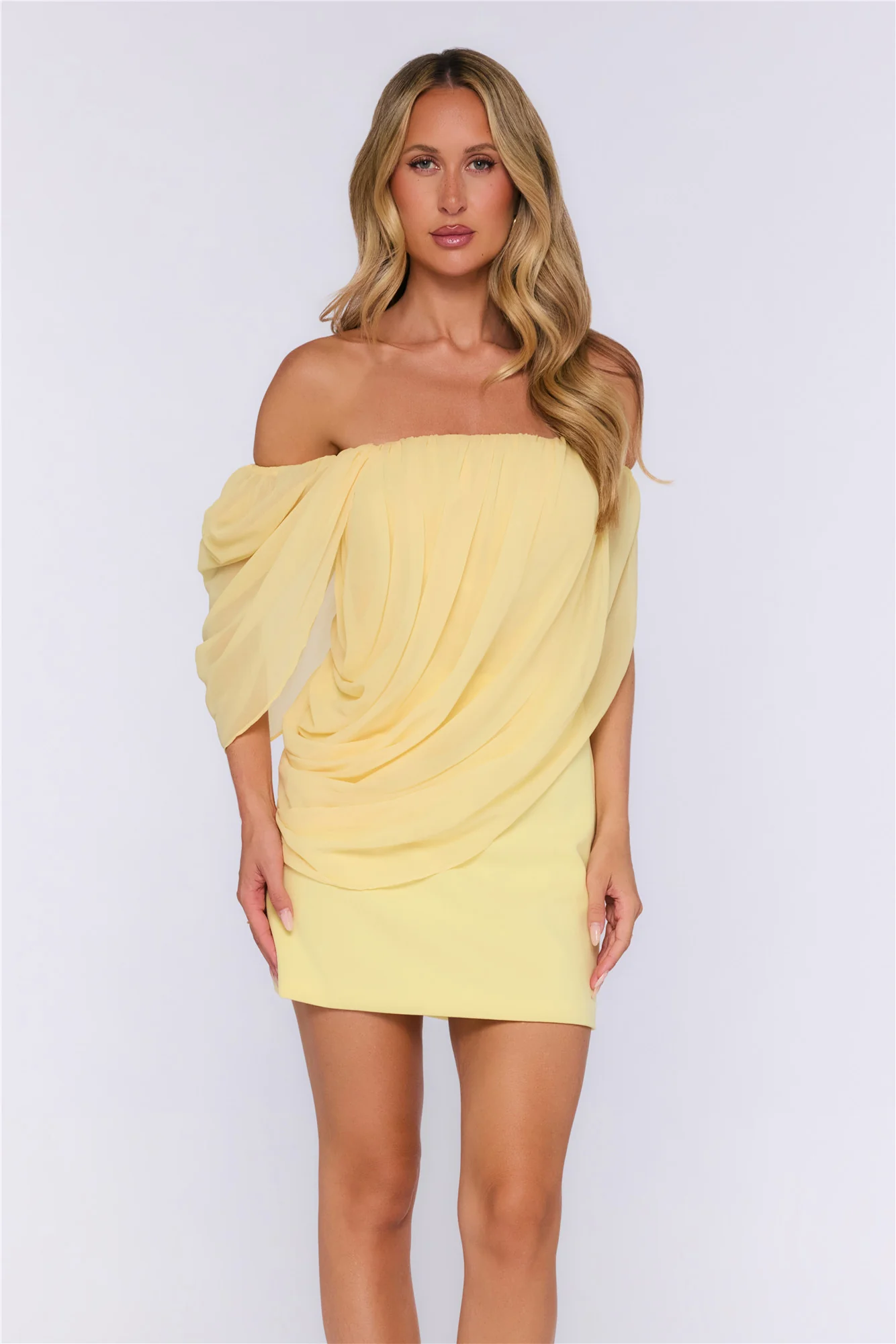 Golden Hour Club Mini Dress Yellow