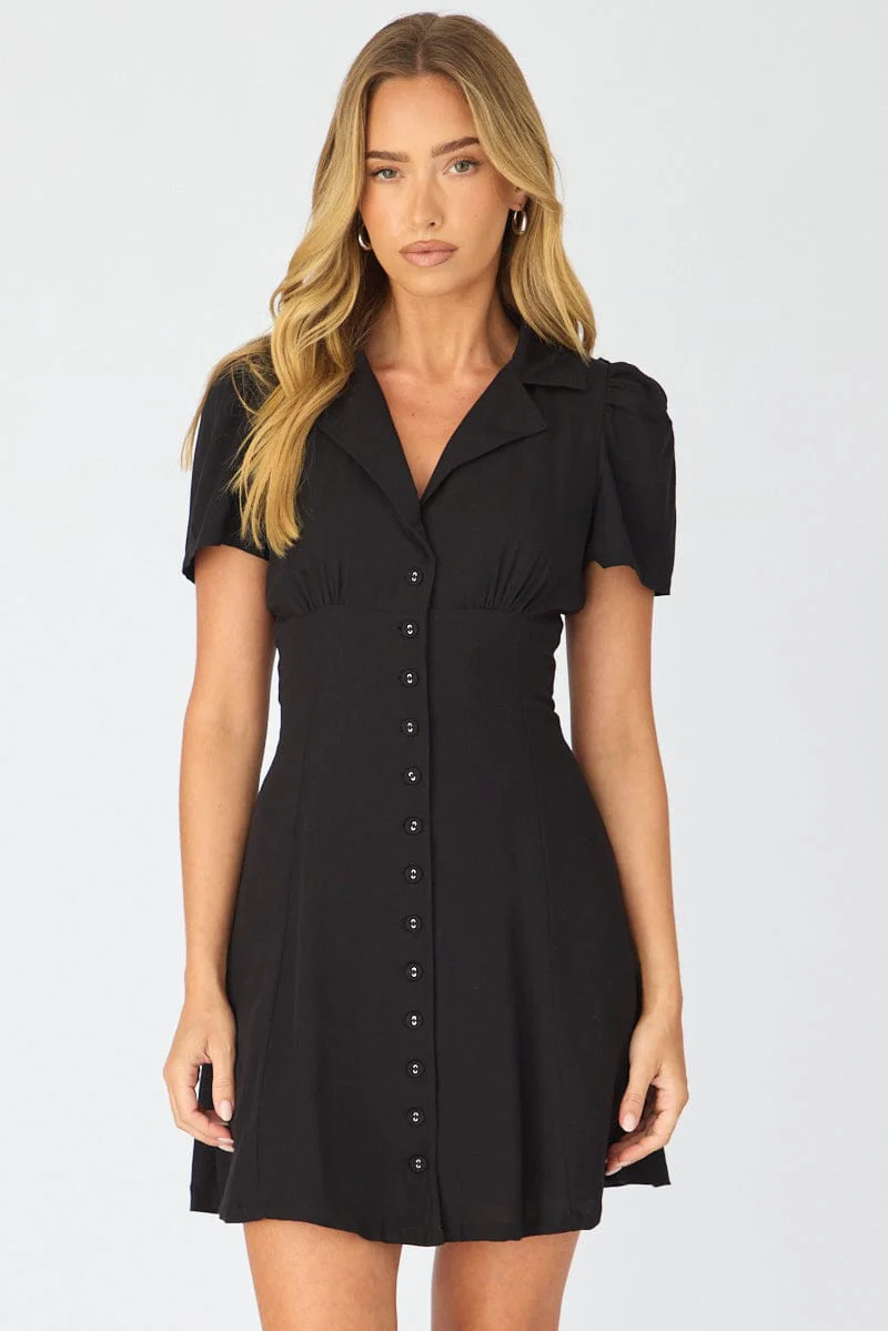 Black Shirts Dress Mini