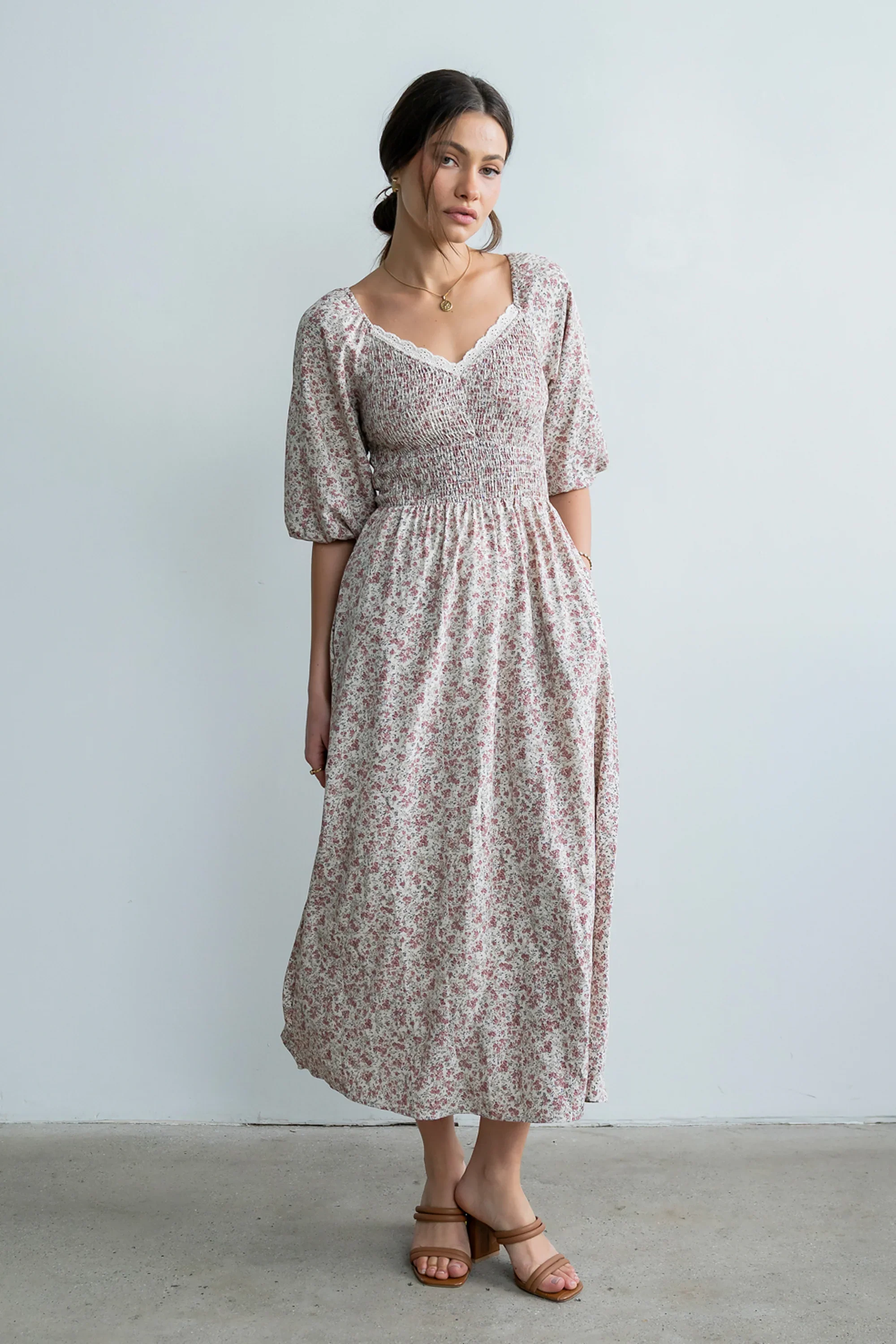 Darcey Smocked Maxi Dress