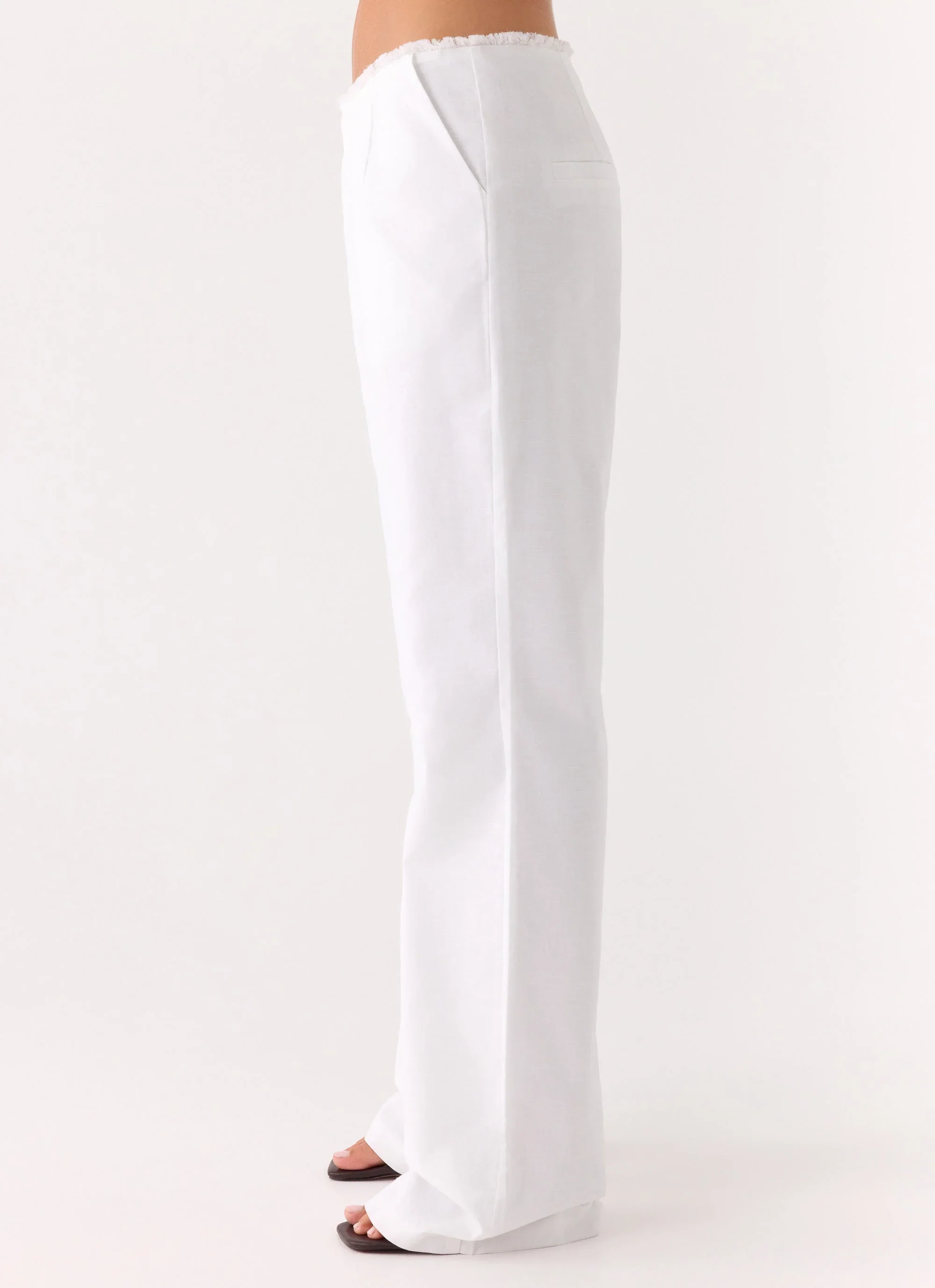 Josephina Linen Pant - White