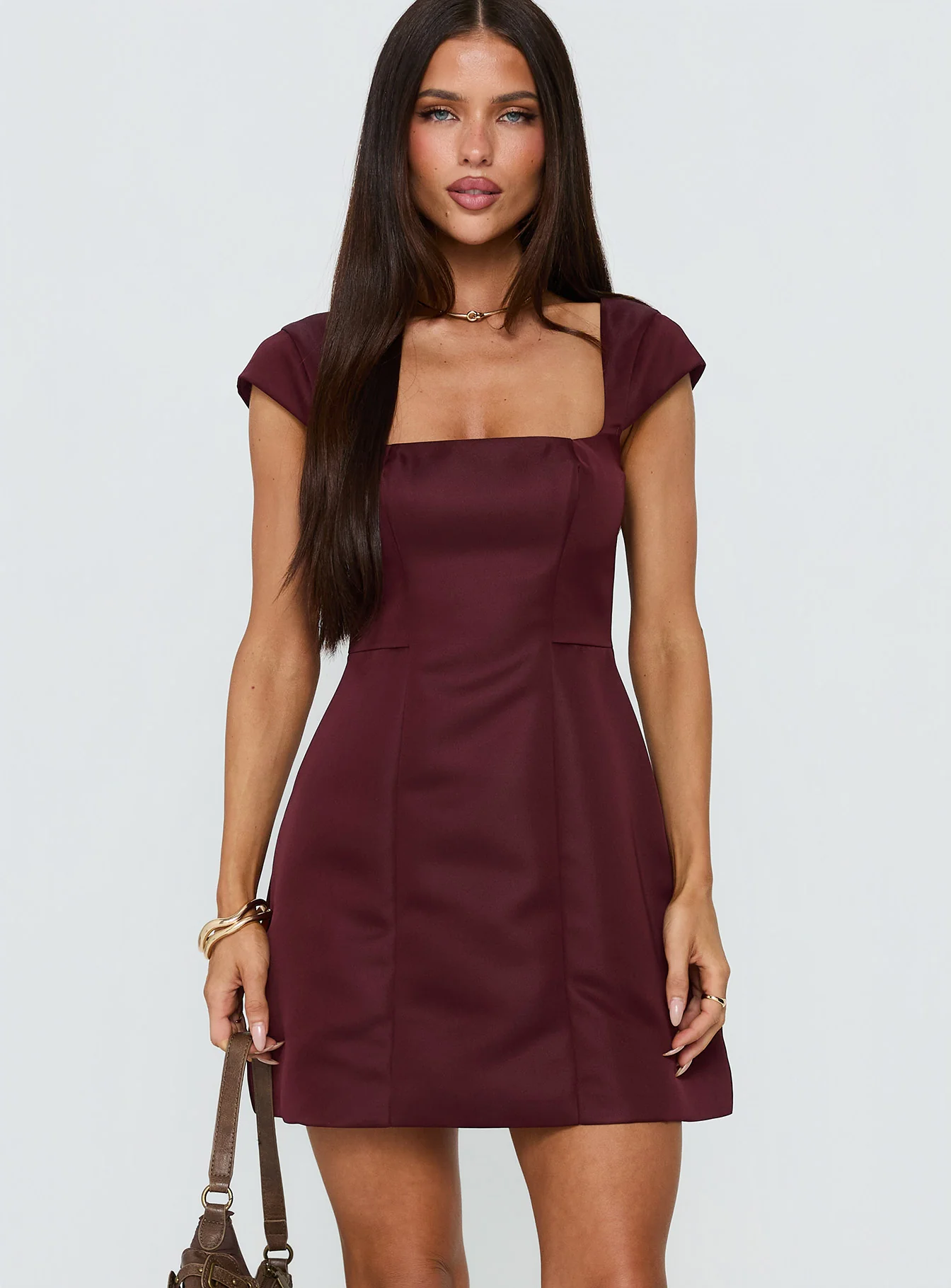 Mariza Mini Dress Wine