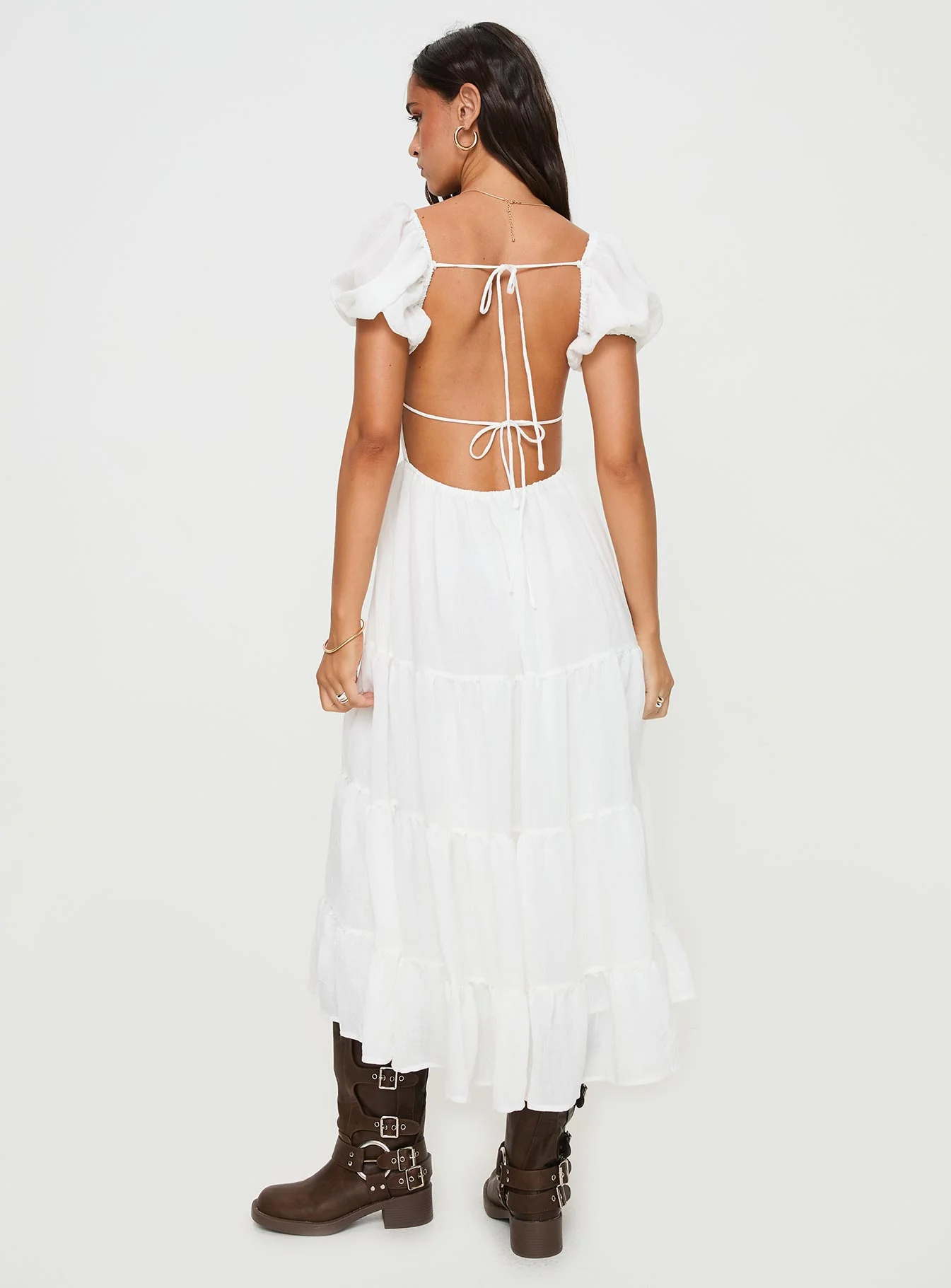 Danny Midi Dress White - luluinthesky
