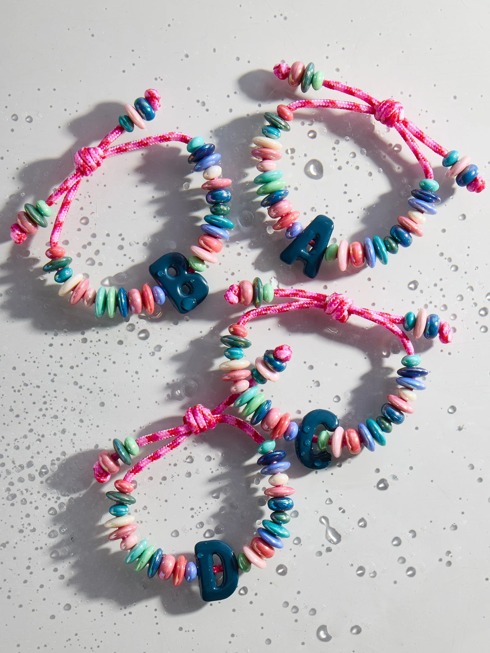 Make Waves Initial Bracelet - Multi/Navy