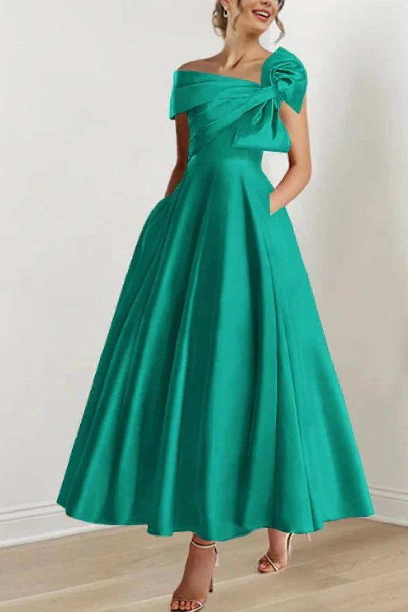 A Line Off The Shoulder Mother Dresses with Bows CM0333