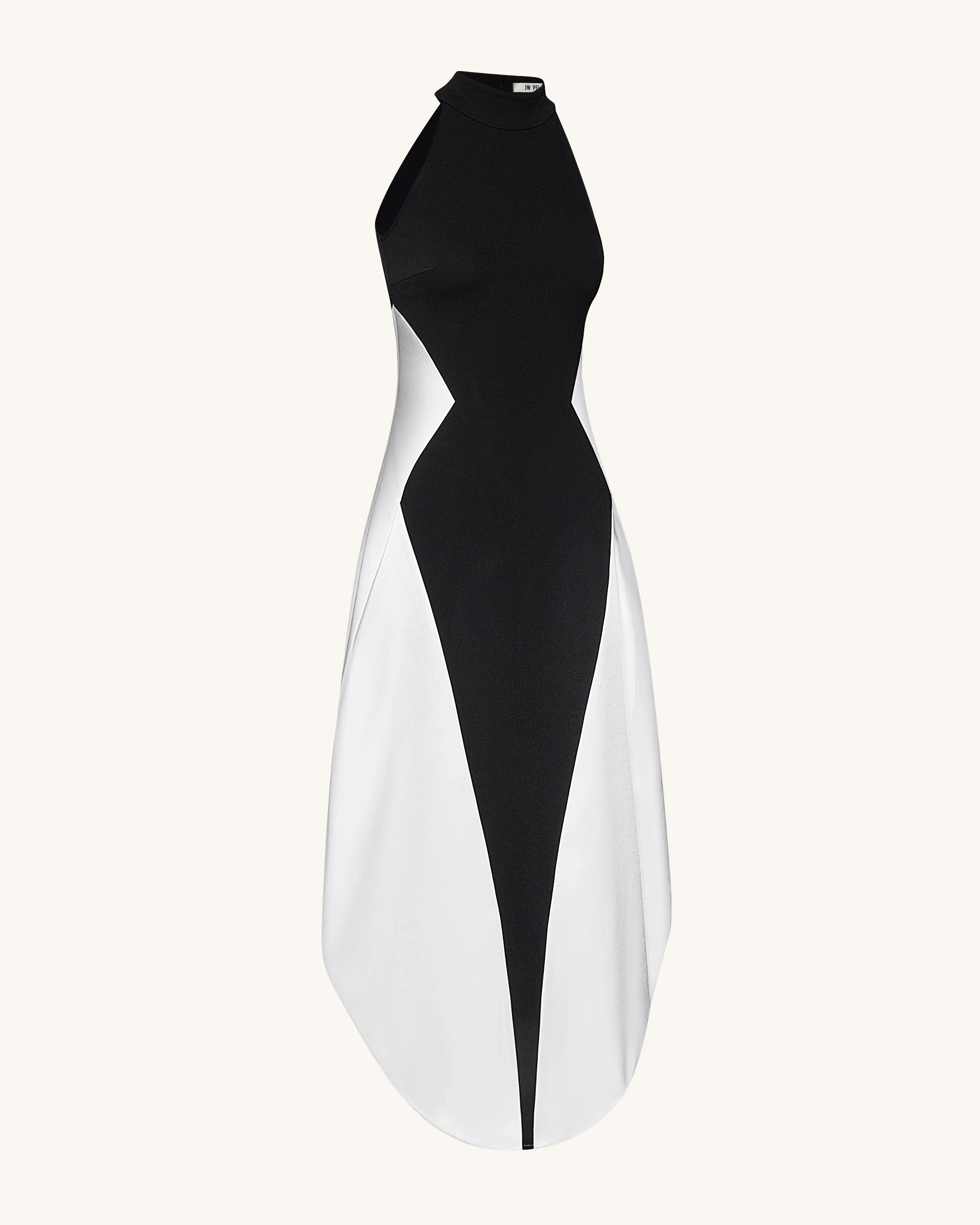 Monochrome Paneled Maxi Dress – Black - FASHION NOB
