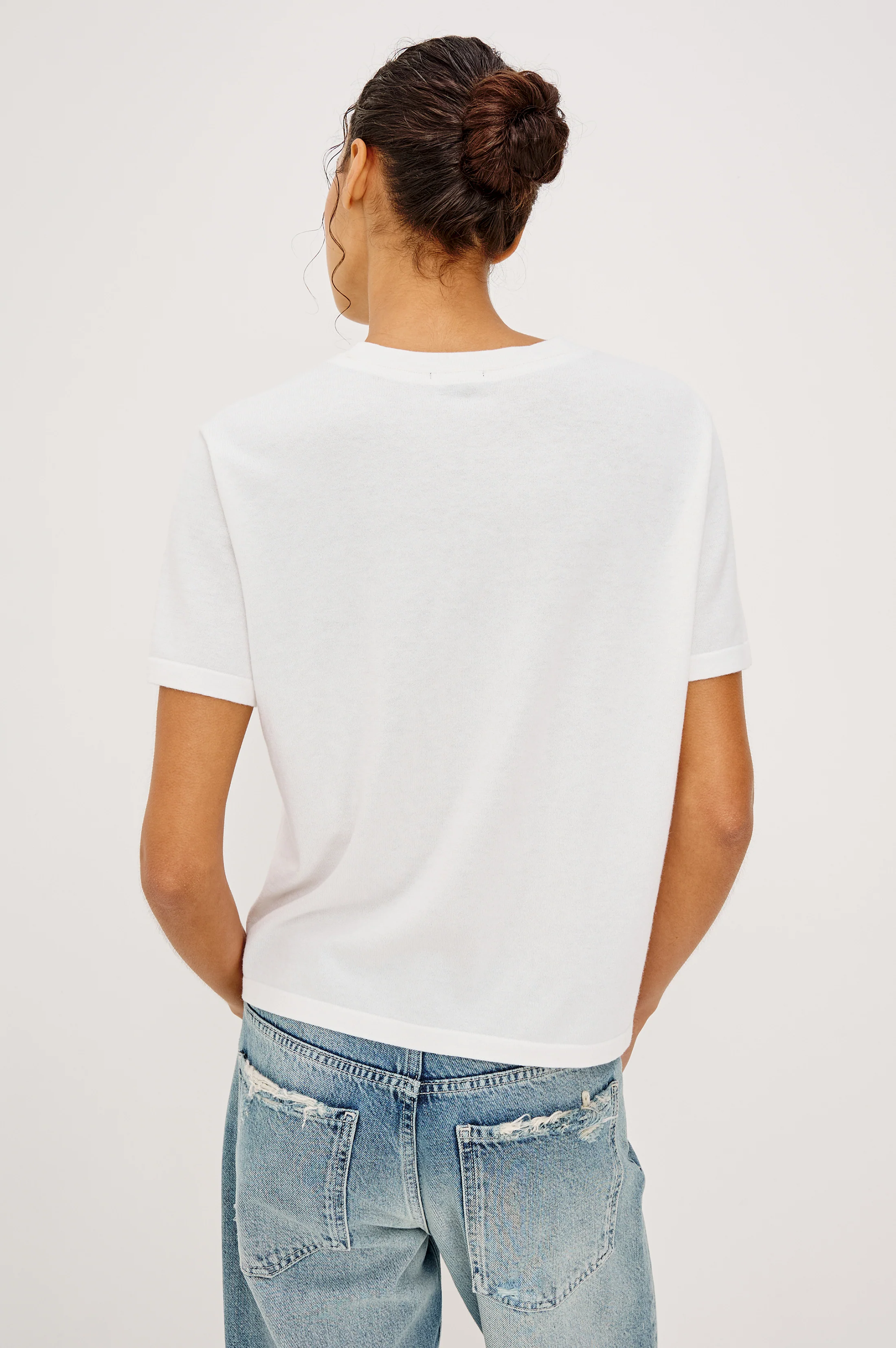 Cotton Cashmere T-Shirt - White