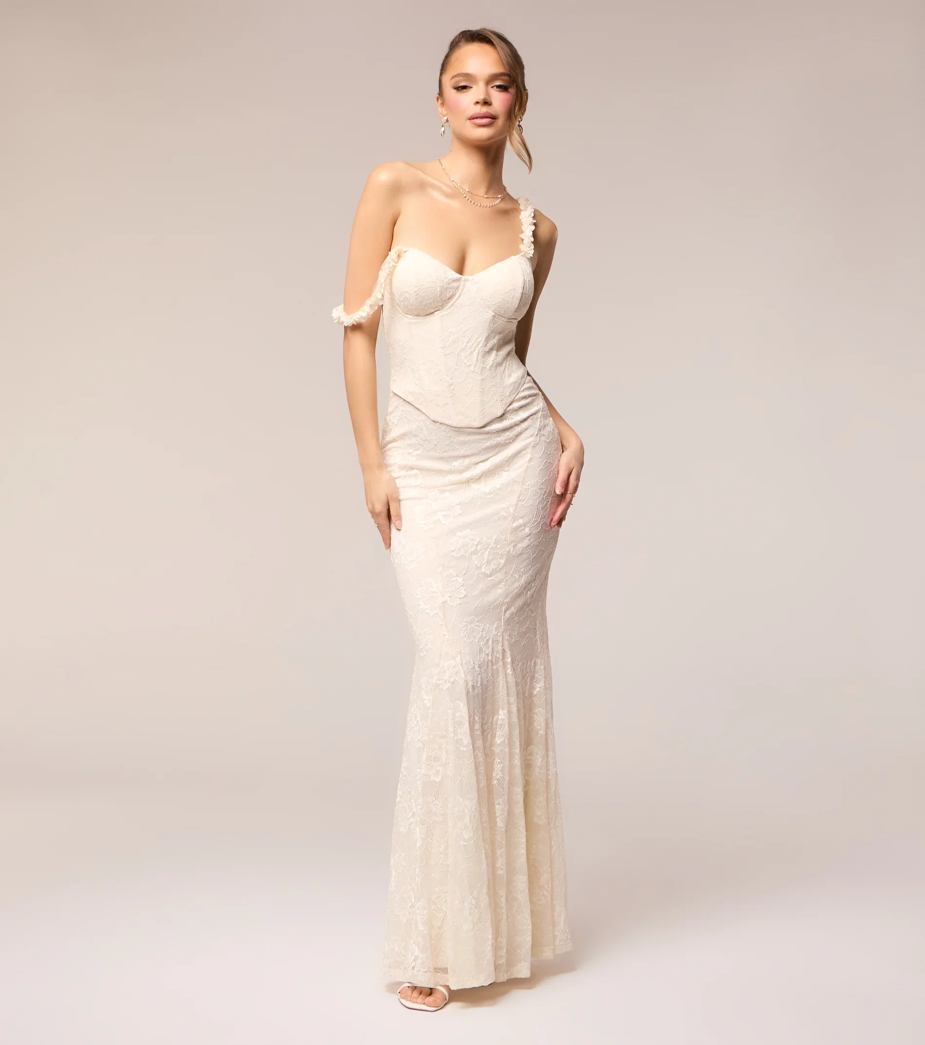 Giorgina Lace Corset Flower Formal Dress