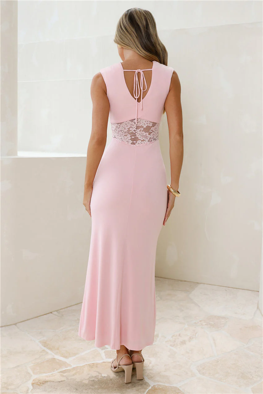 Spellbound By You Maxi Dress Pink - luluinthesky