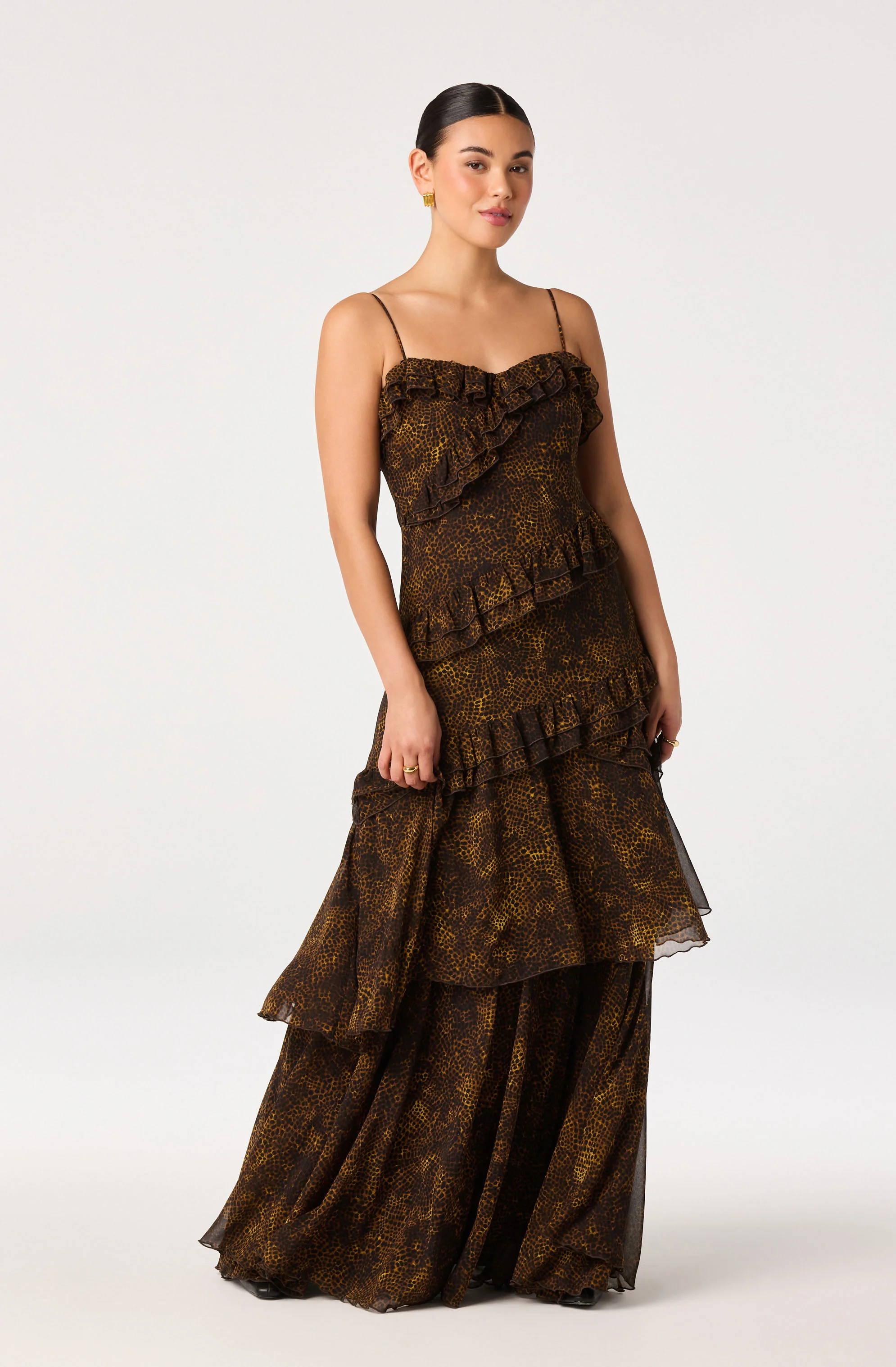 Journee Tiered Maxi Dress